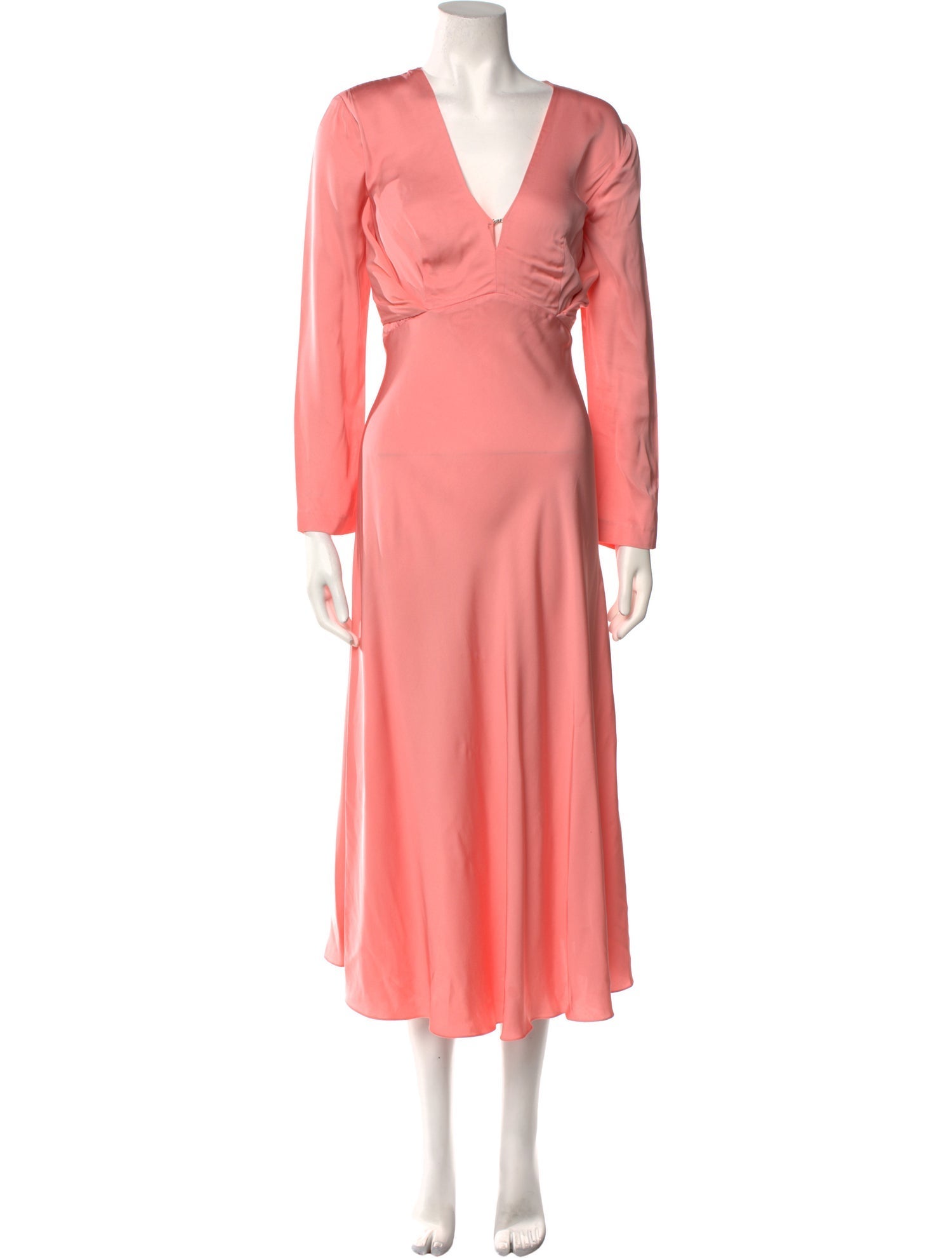 Sandro V-Neck Midi Length Dress