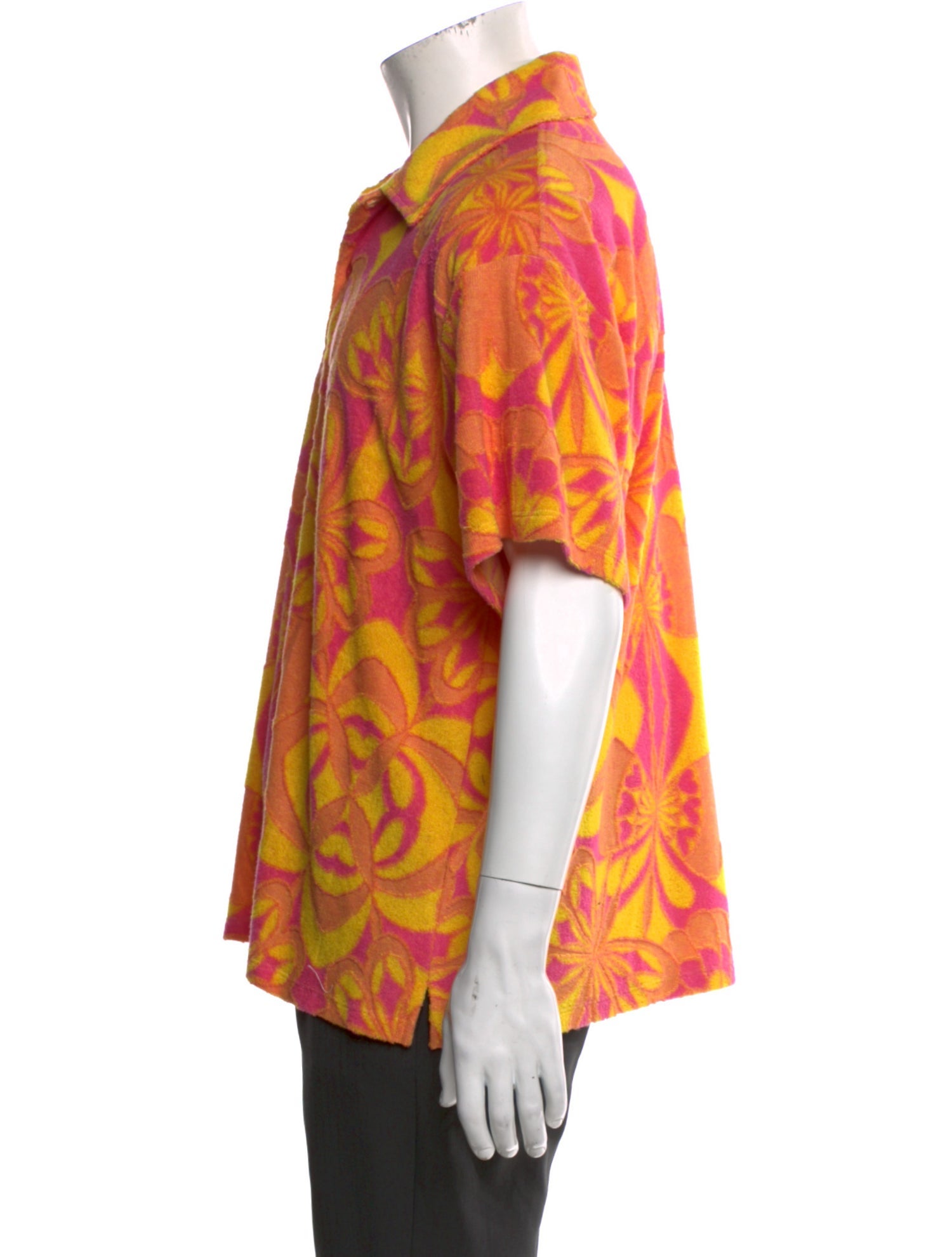 Sandro Floral Print Collar Polo Shirt