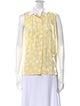 Sandro Silk Polka Dot Print Button-Up Top