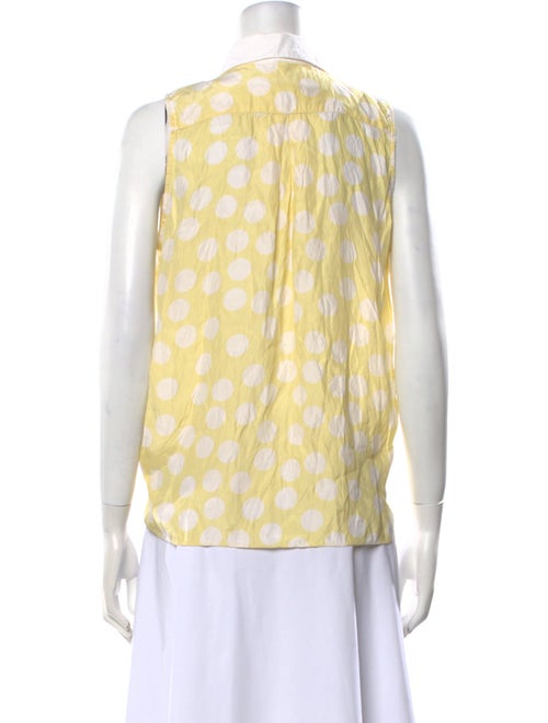 Sandro Silk Polka Dot Print Button-Up Top