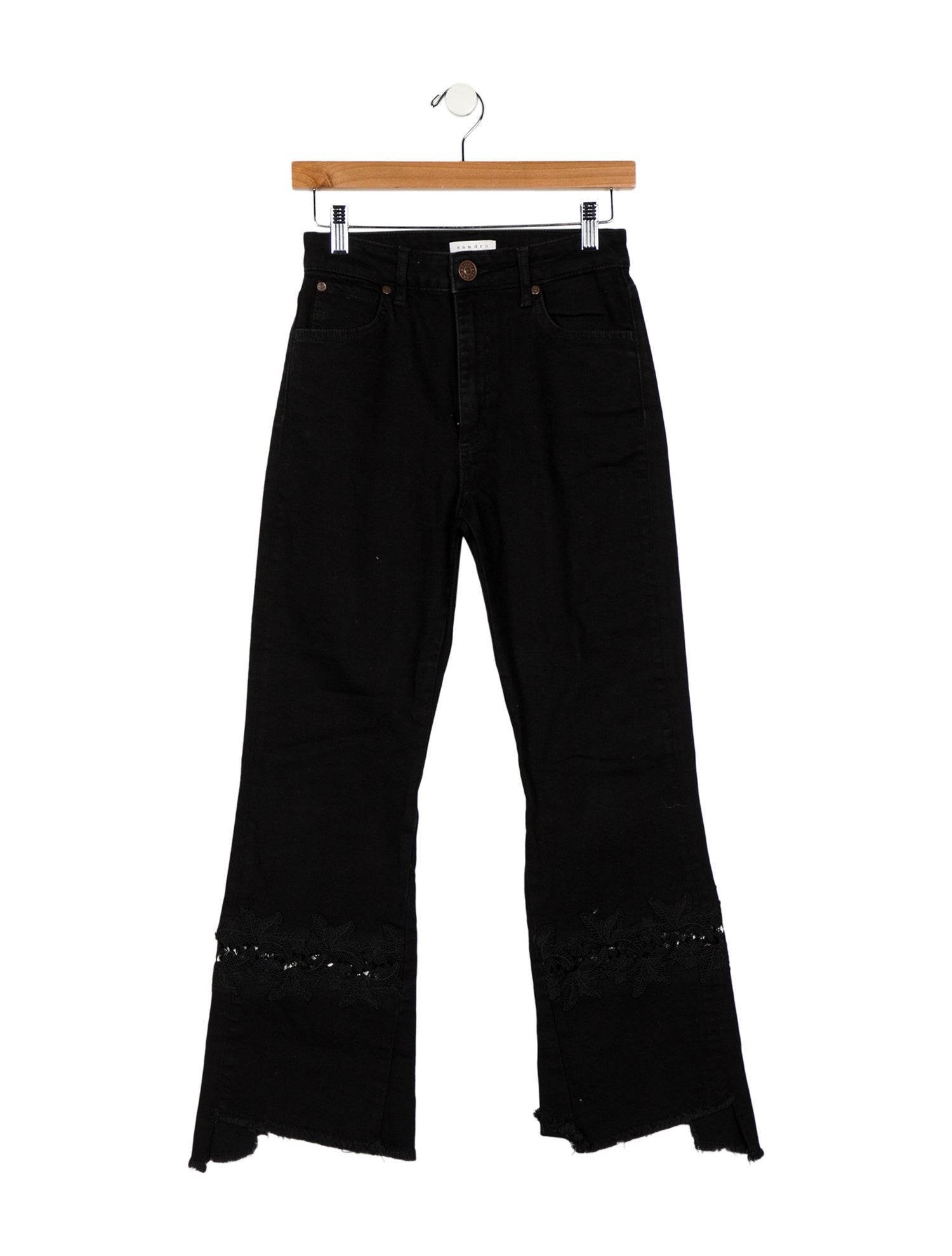 Sandro Mid-Rise Wide Leg Jeans