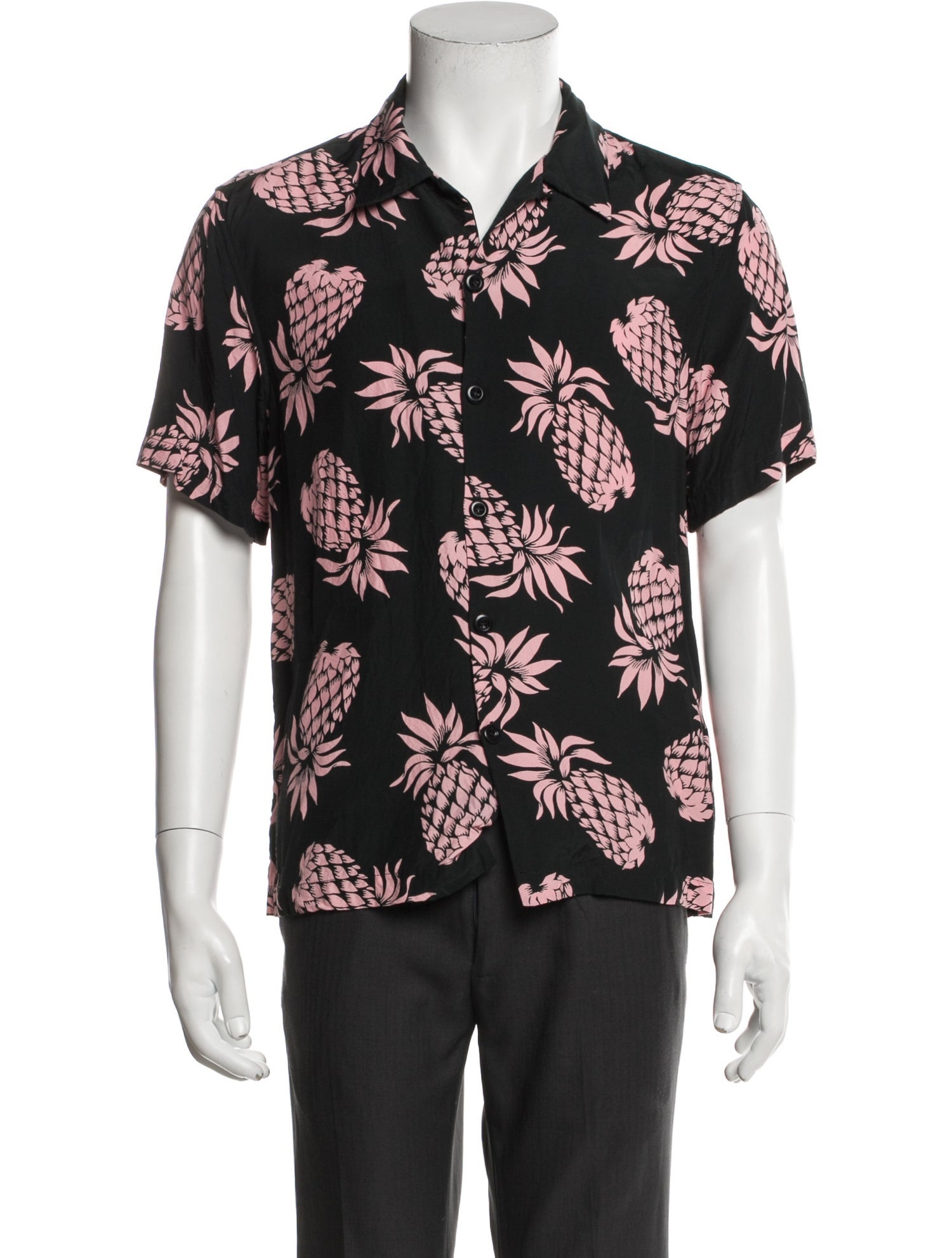 Sandro Floral Print Short Sleeve Shirt
