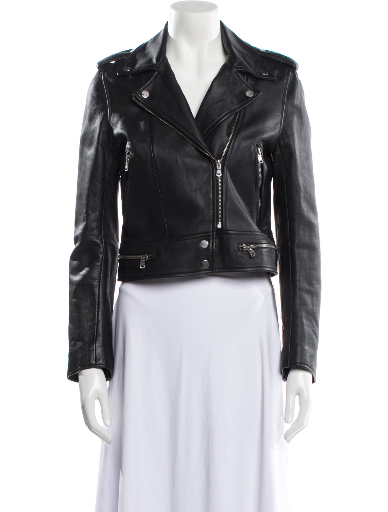 Sandro Leather Biker Jacket