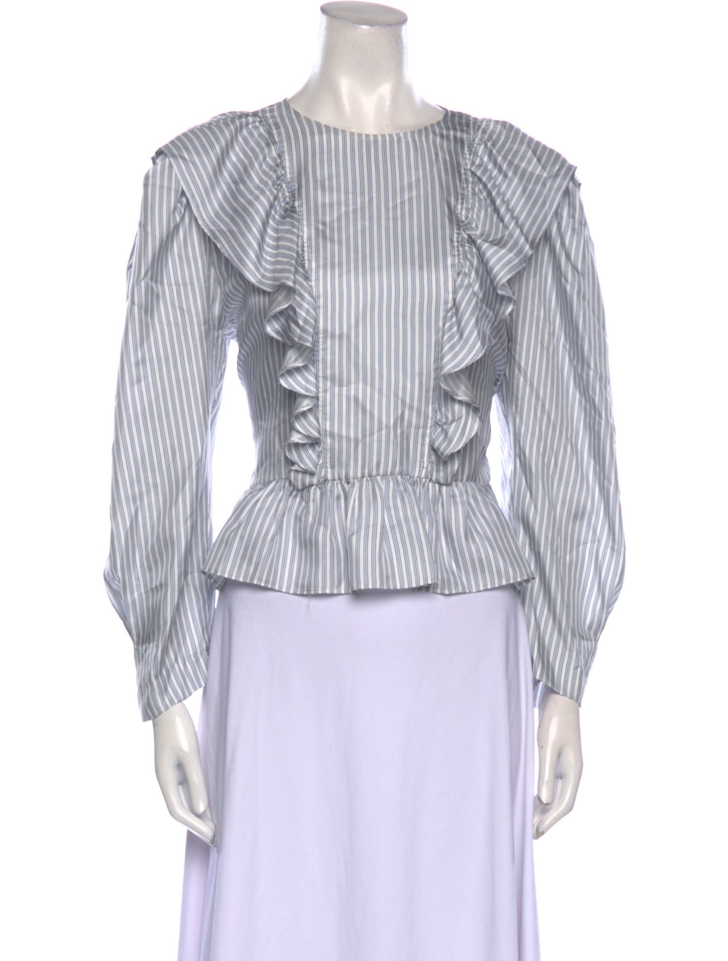 Sandro Silk Striped Crop Top