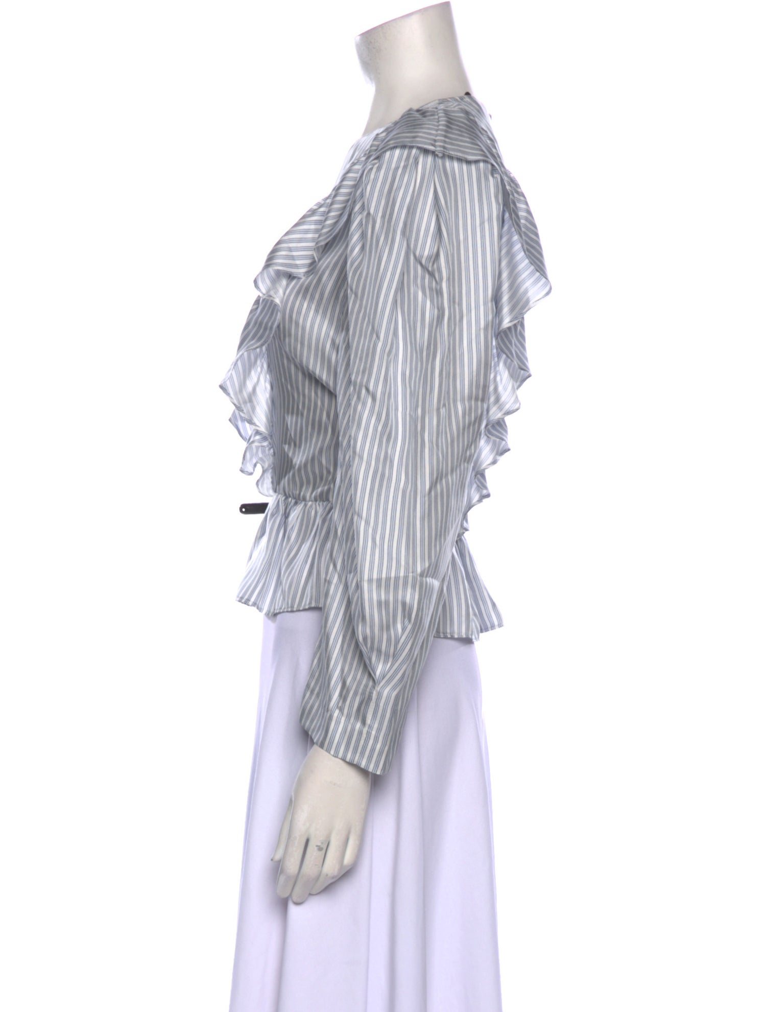 Sandro Silk Striped Crop Top
