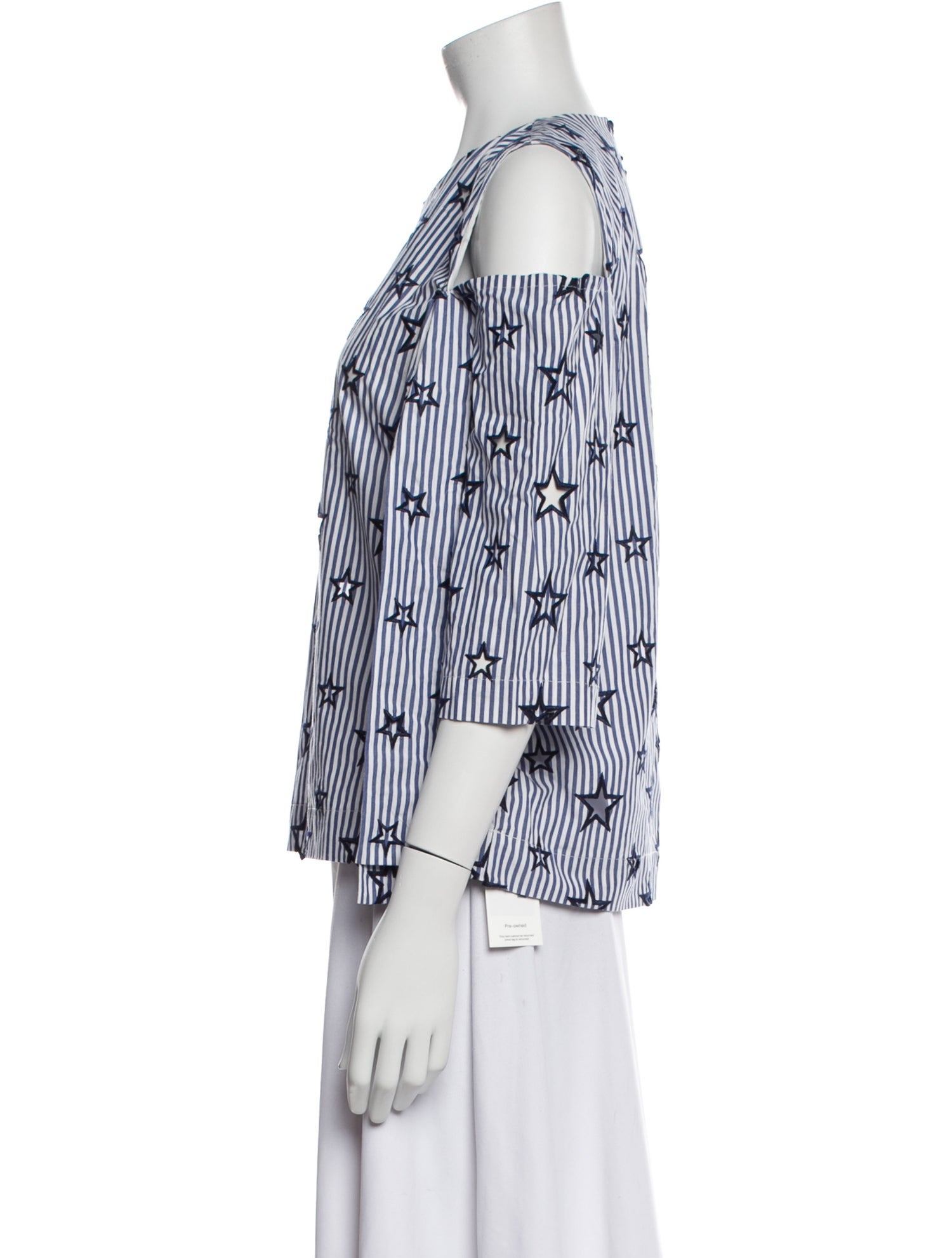 Sandro Printed Scoop Neck Blouse