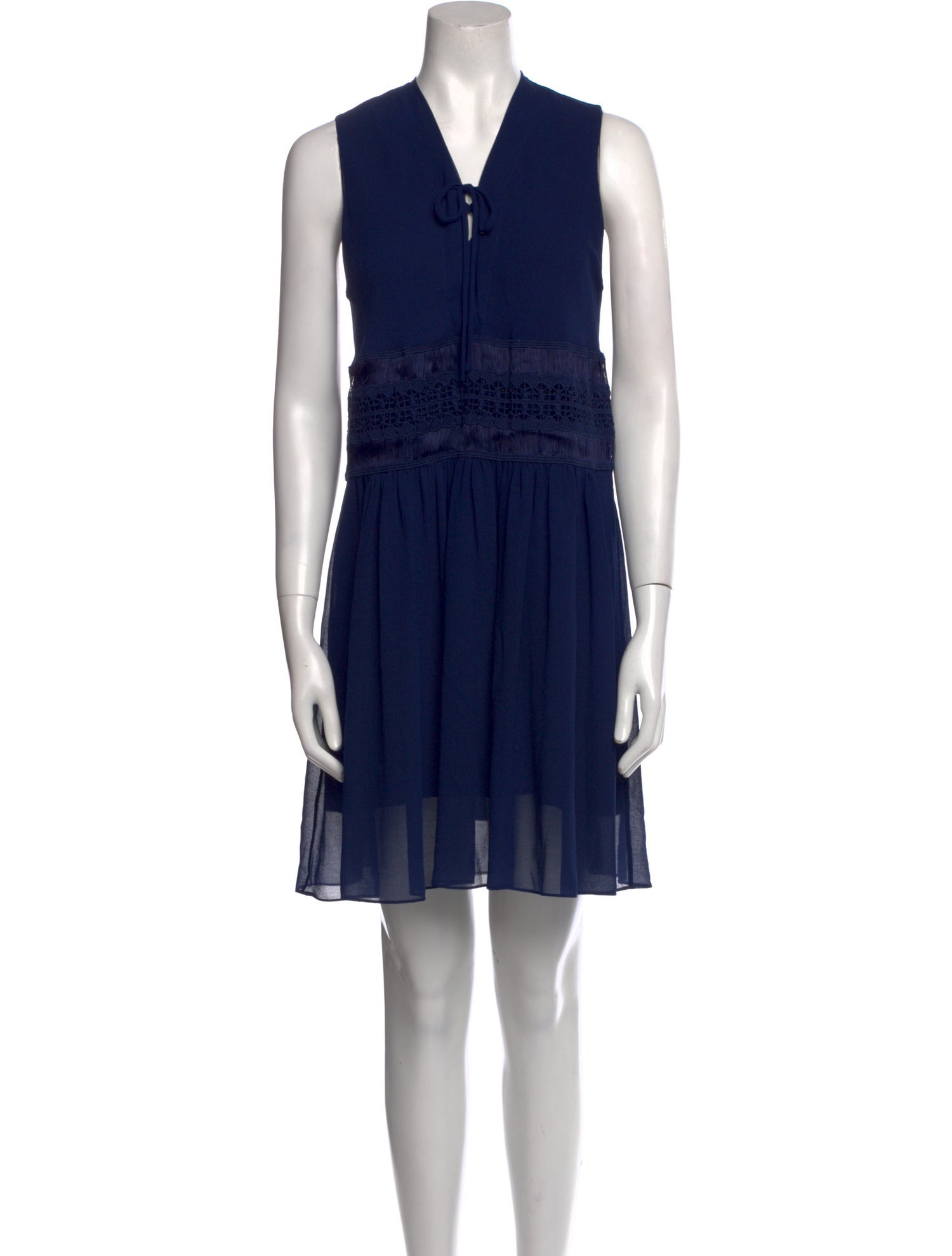 Sandro V-Neck Mini Dress