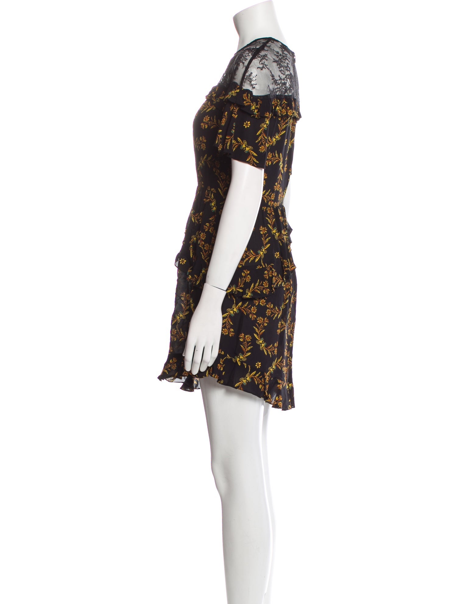 Sandro Floral Print Mini Dress