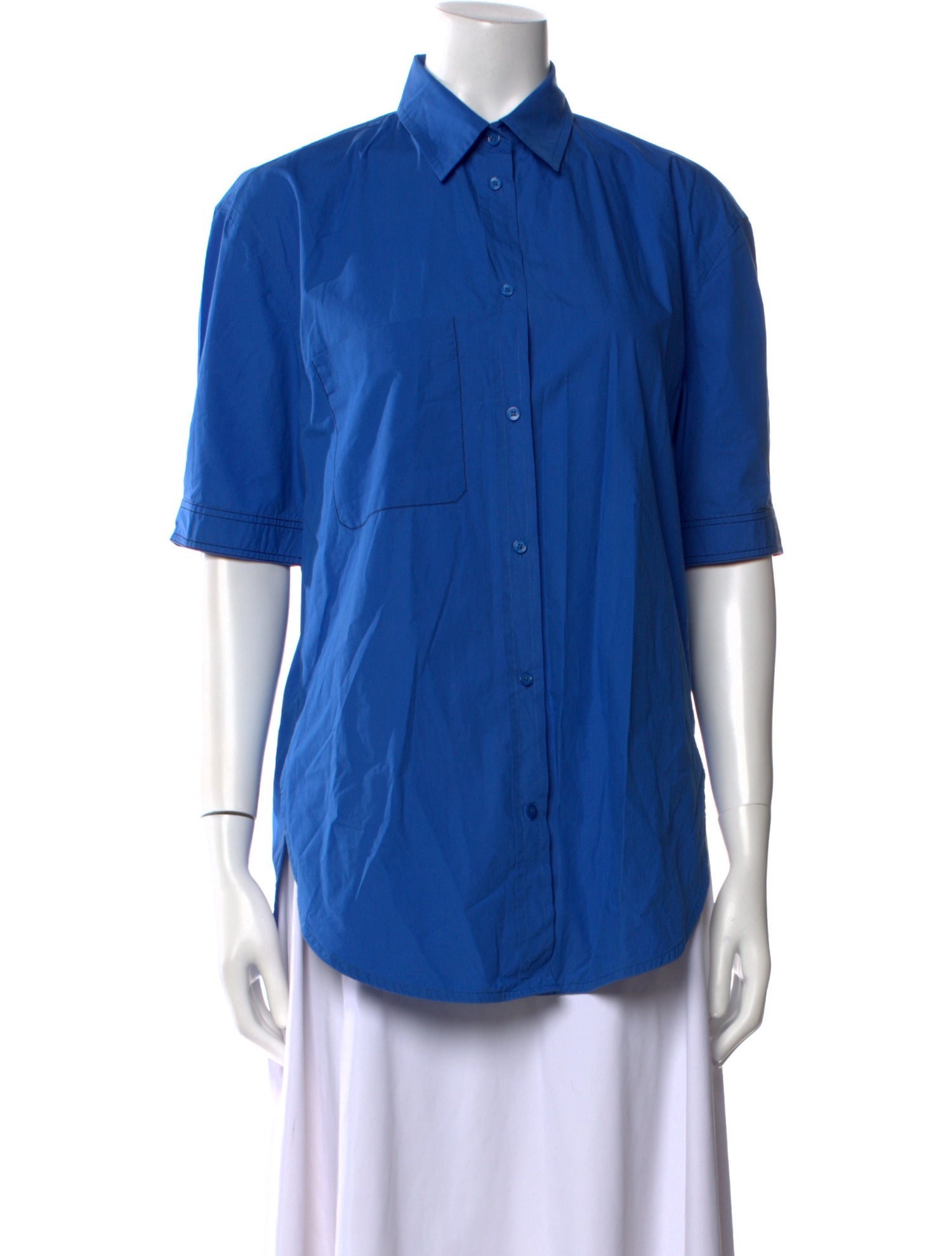 Sandro Three-Quarter Sleeve Button-Up Top