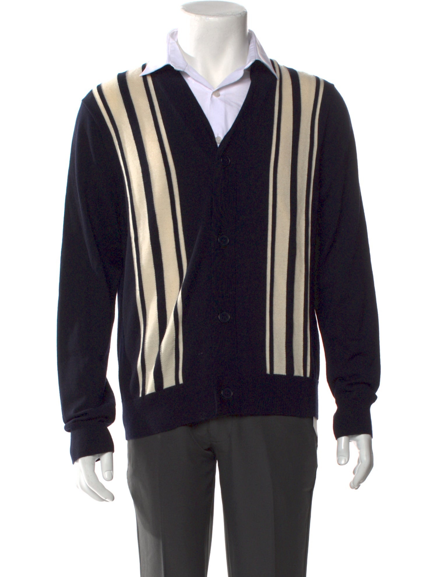 Sandro Wool Striped Cardigan