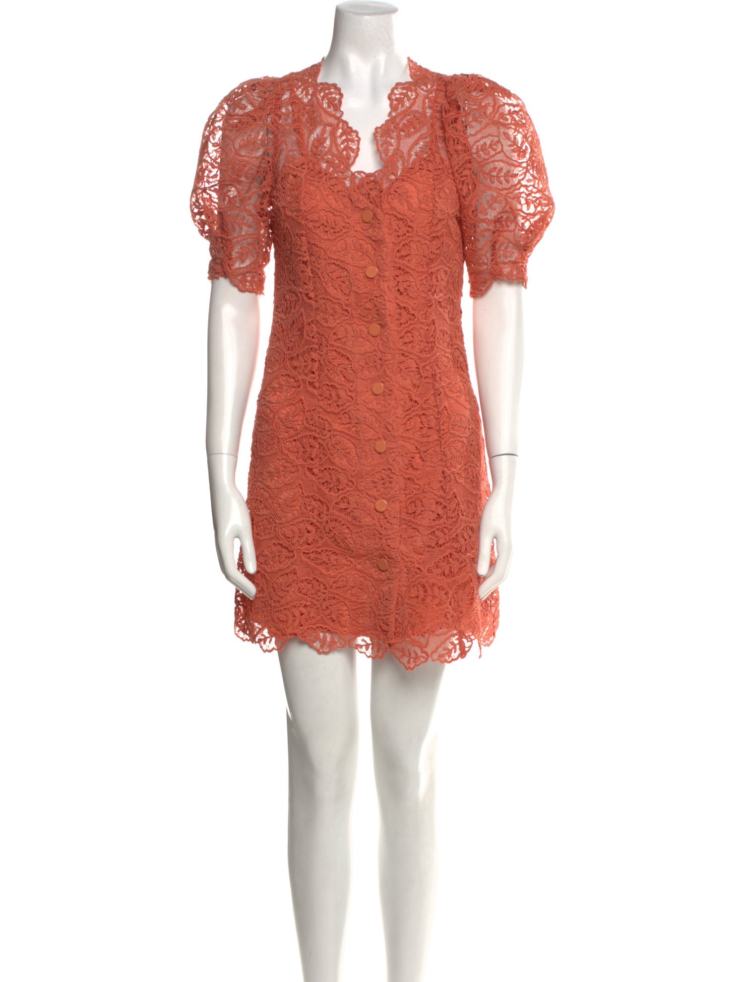Sandro Lace Pattern Mini Dress