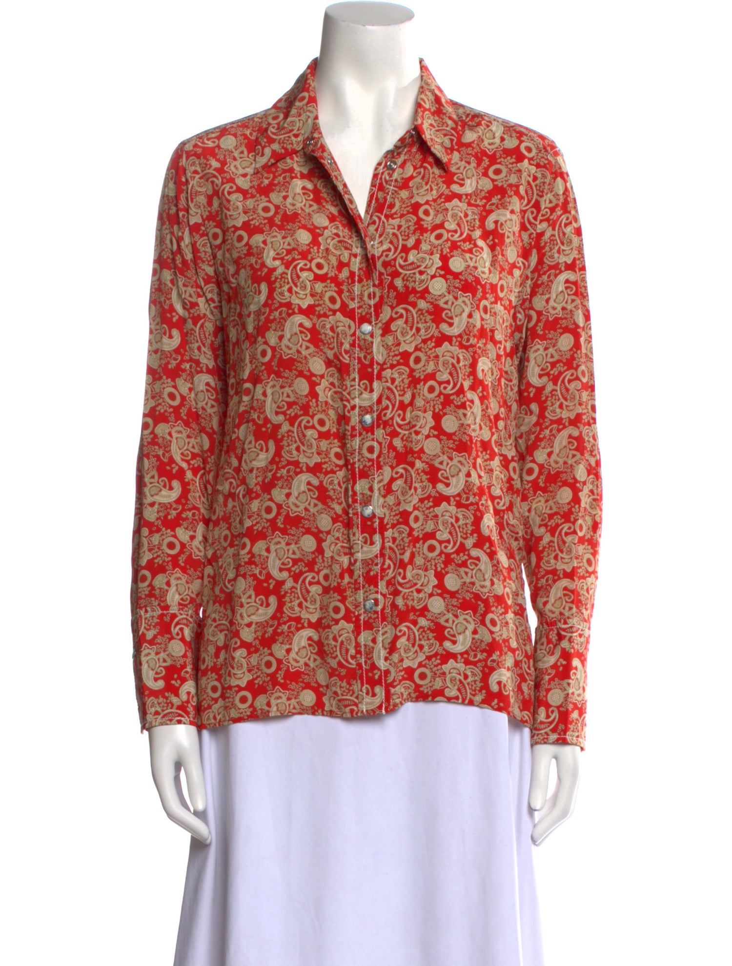 Sandro Silk Printed Blouse