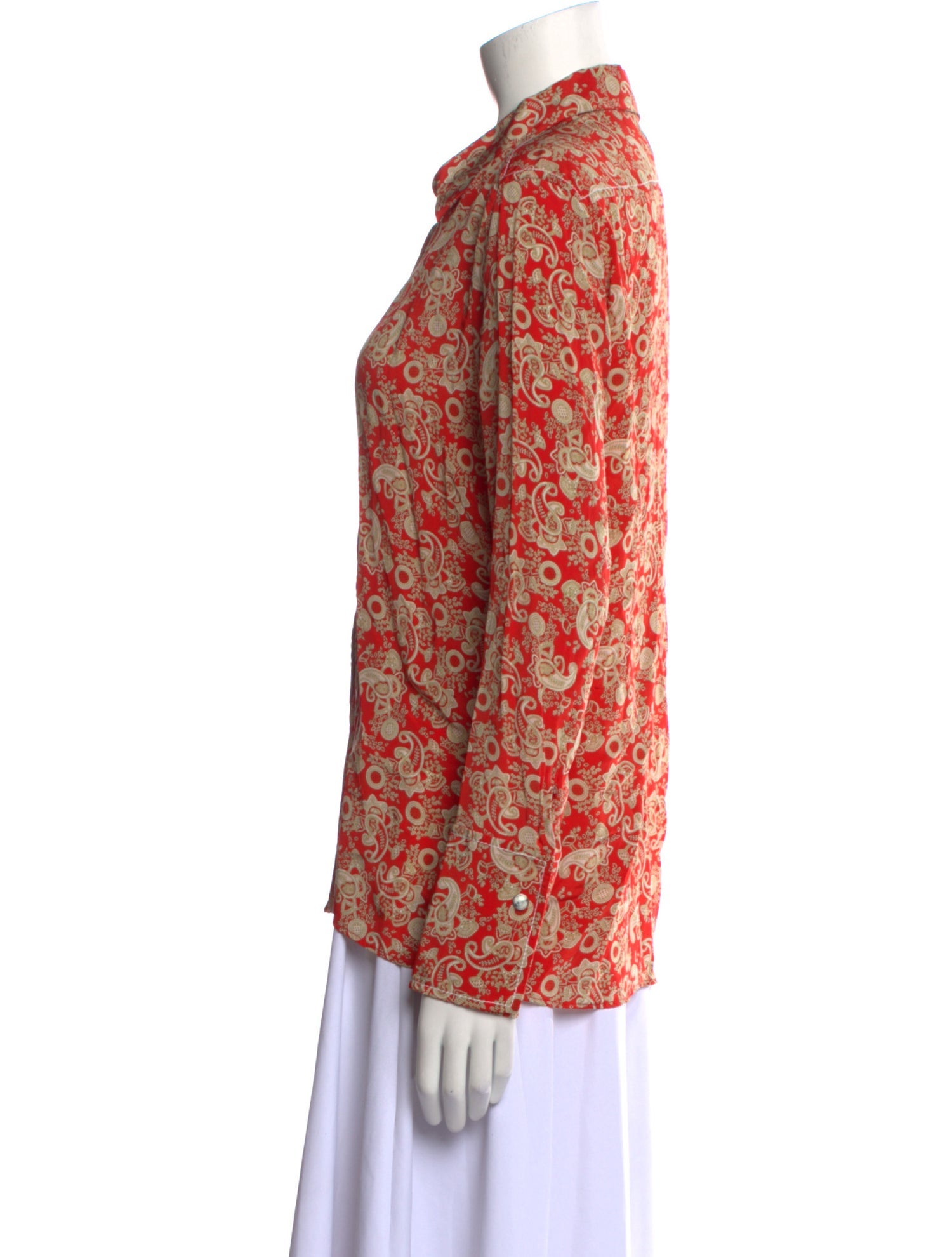 Sandro Silk Printed Blouse