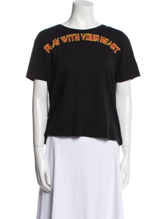 Sandro Graphic Print Crew Neck T-Shirt