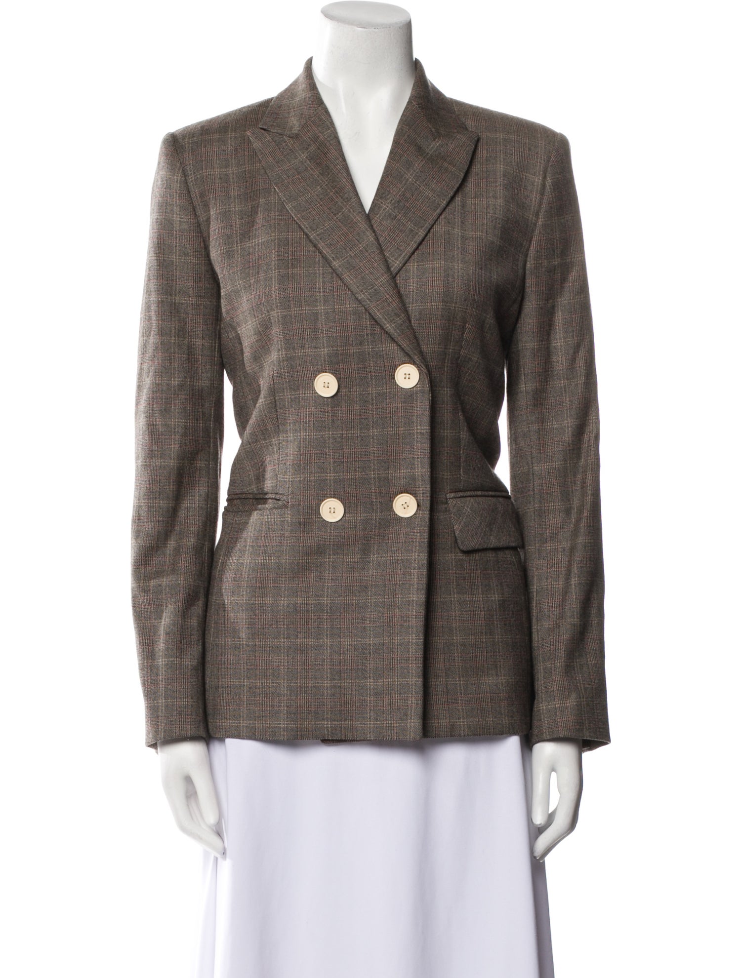 Sandro Plaid Print Coat