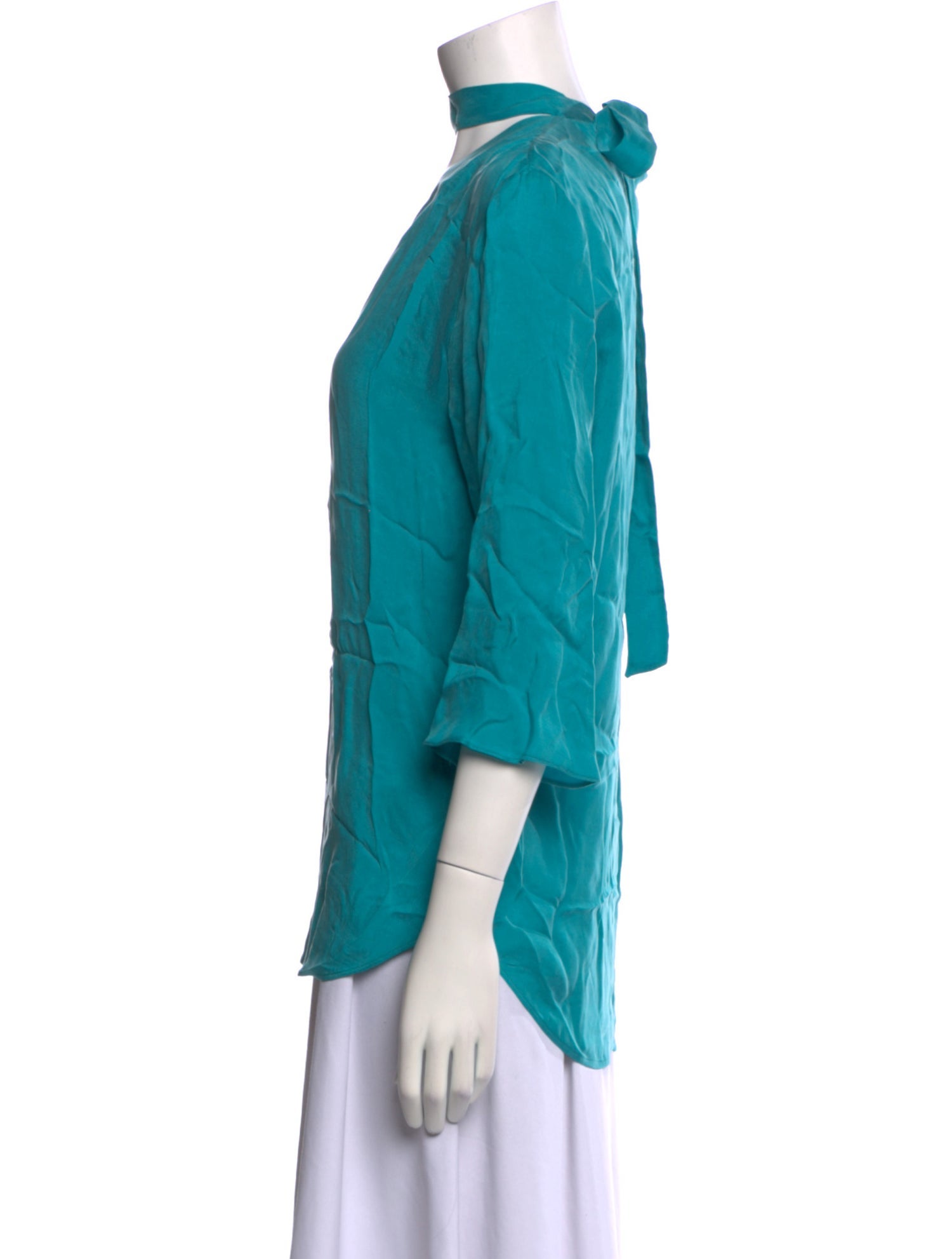 Sandro V-Neck Three-Quarter Sleeve Blouse