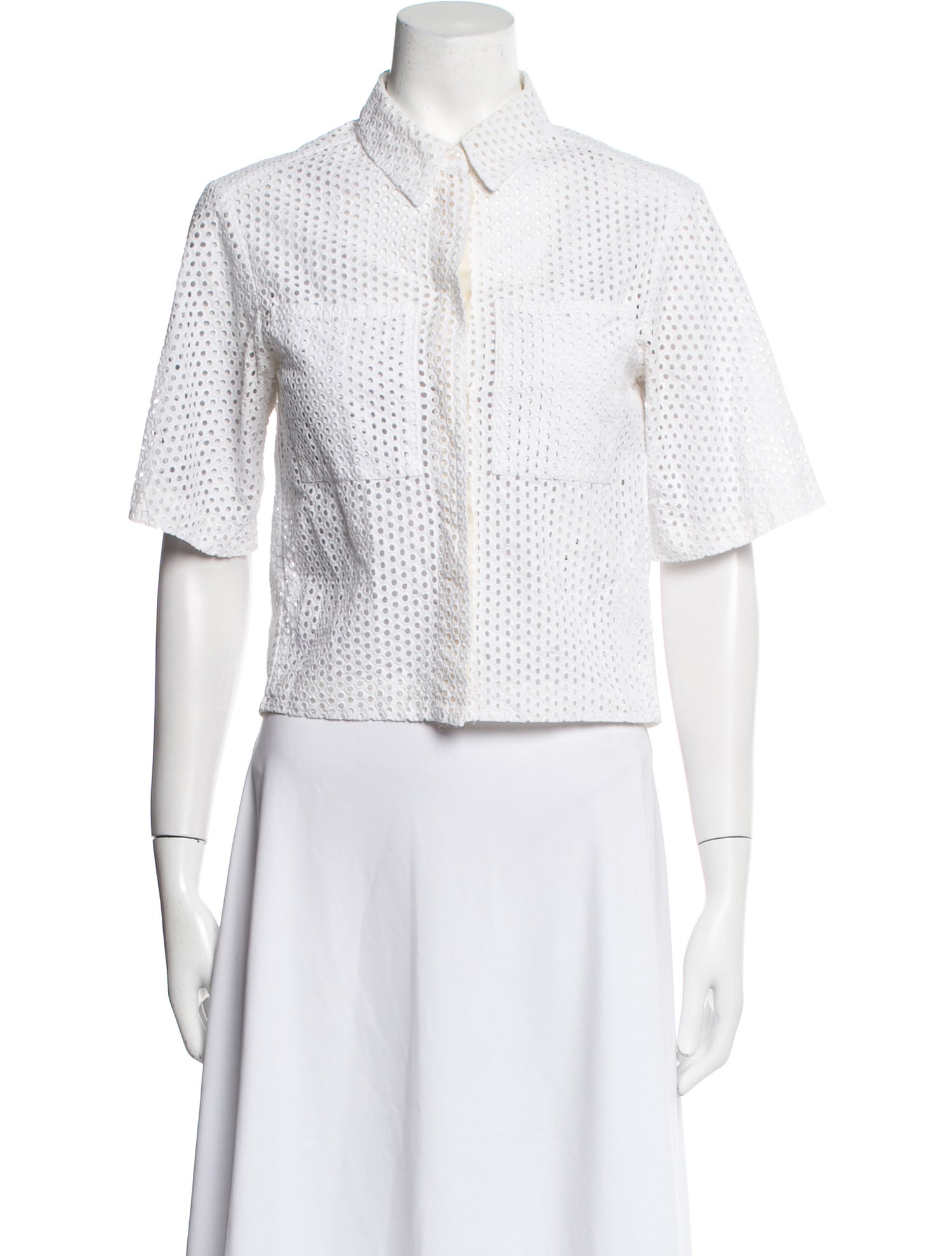 Sandro Short Sleeve Crop Top