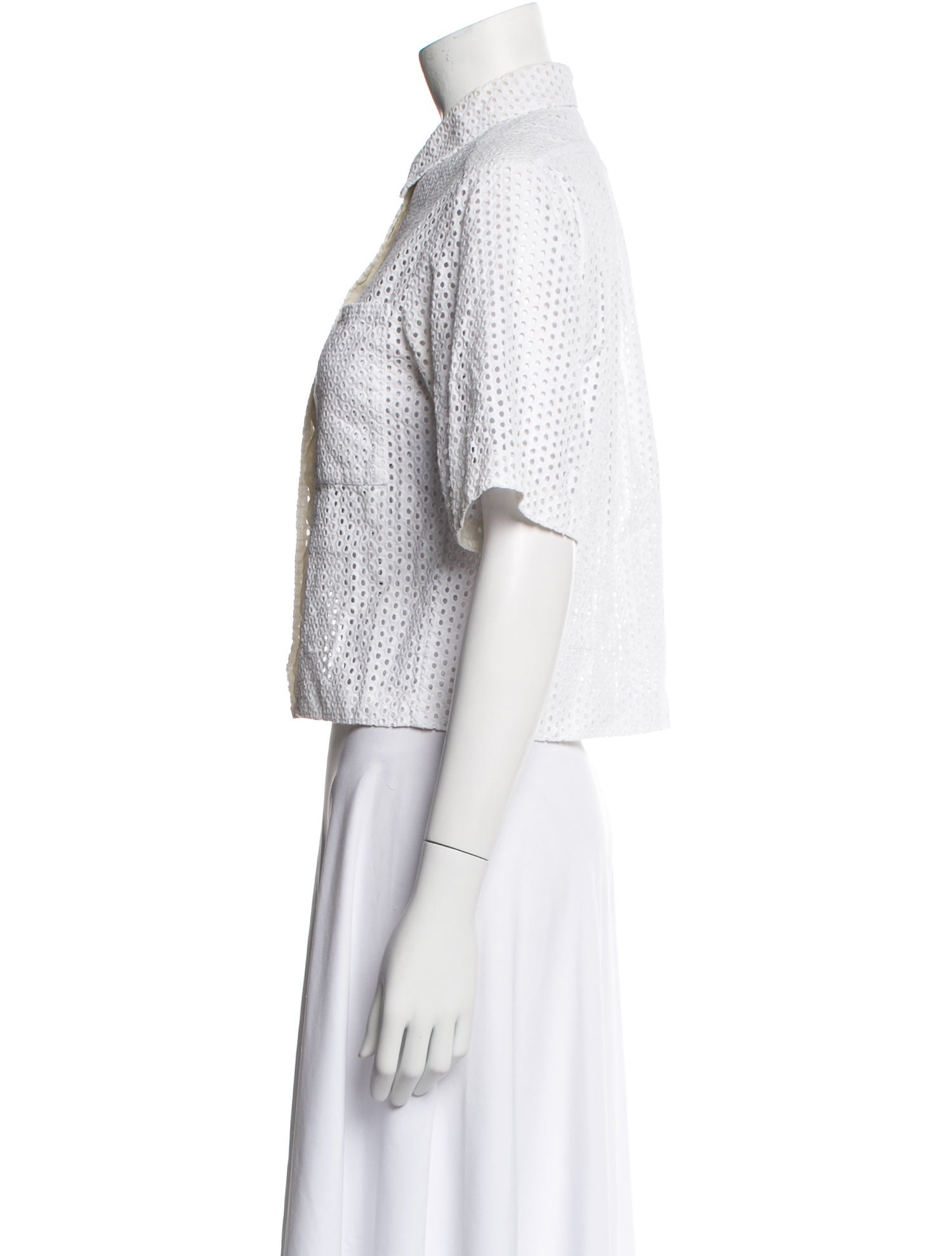 Sandro Short Sleeve Crop Top