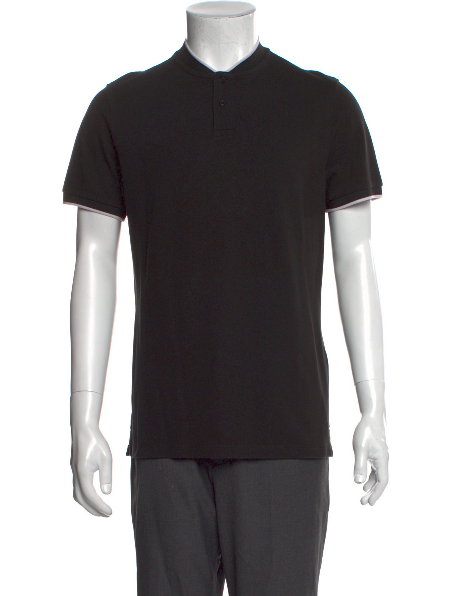 Sandro Mock Neck Short Sleeve Polo Shirt