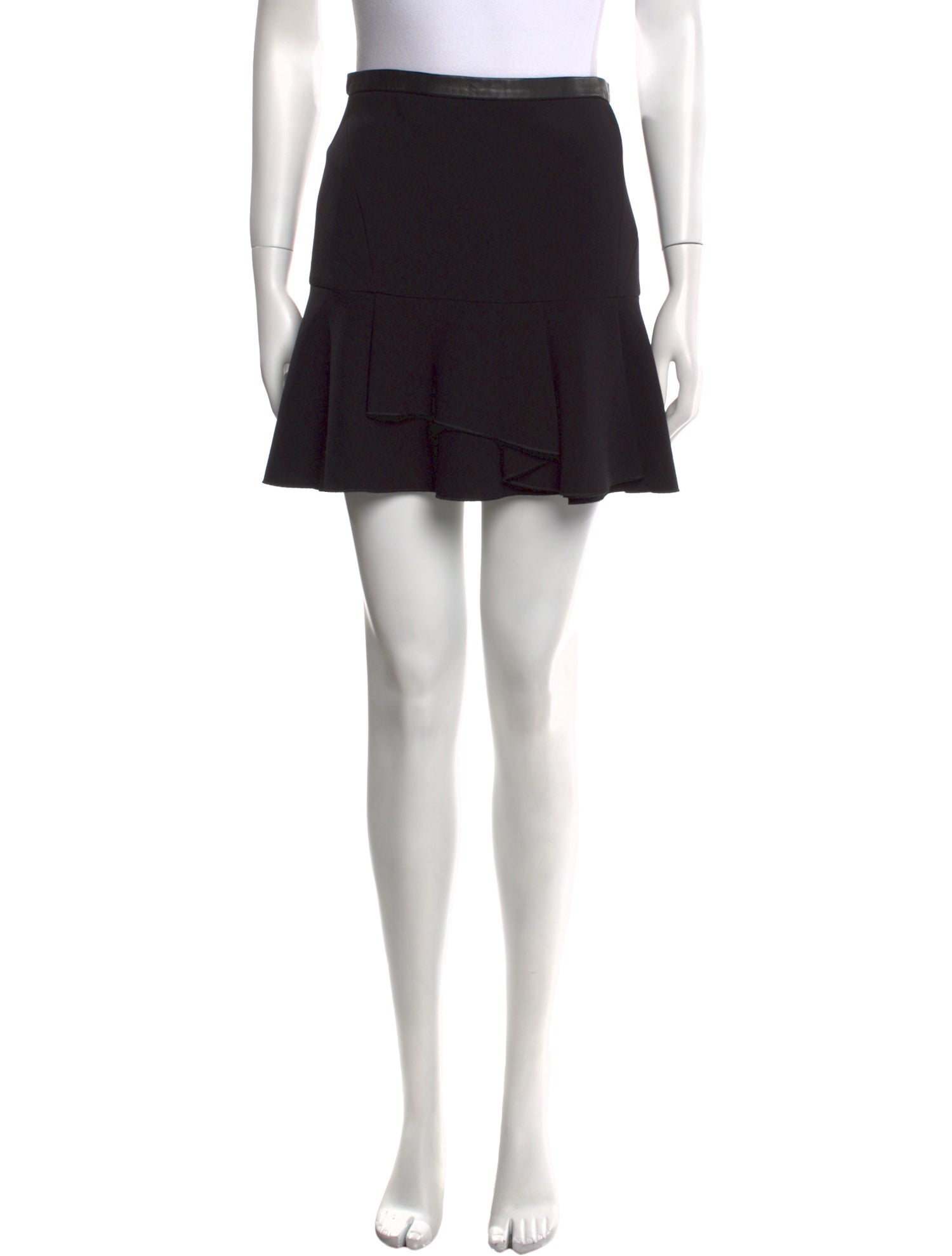 Sandro Ruffle Embellishment Mini Skirt