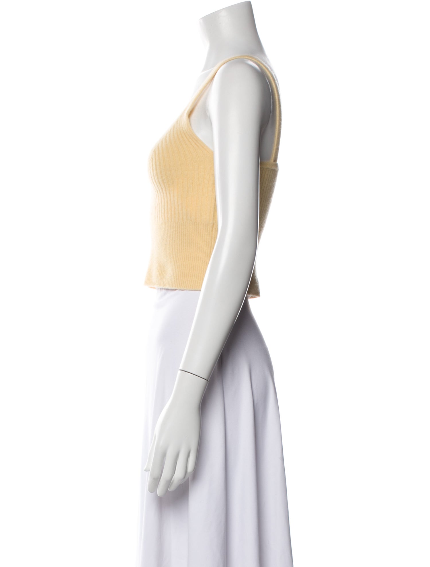 Sandro Wool V-Neck Crop Top