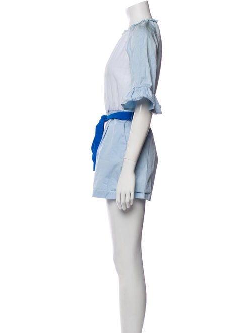 Sandro Colorblock Pattern Crew Neck Romper