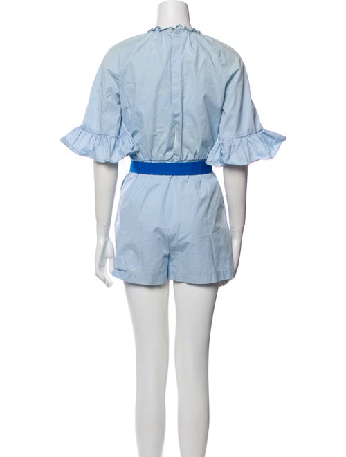 Sandro Colorblock Pattern Crew Neck Romper