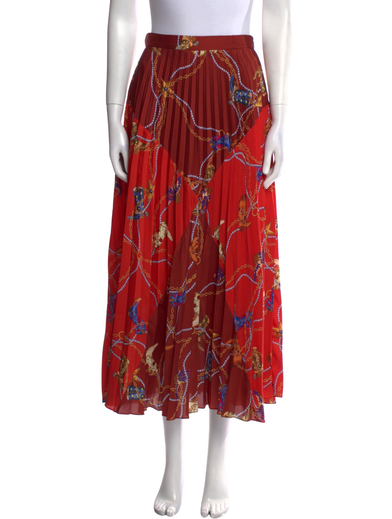 Sandro Printed Midi Length Skirt