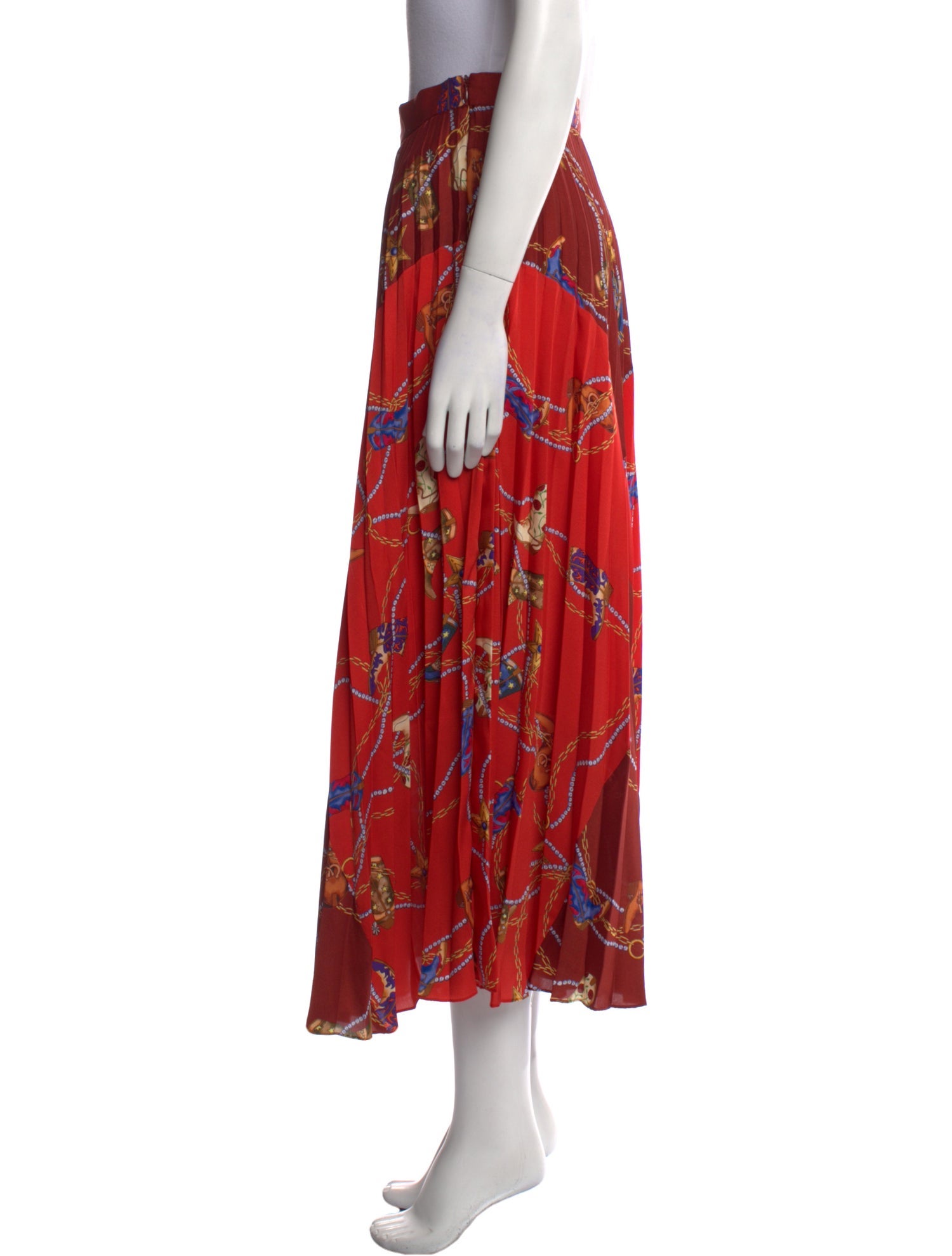 Sandro Printed Midi Length Skirt