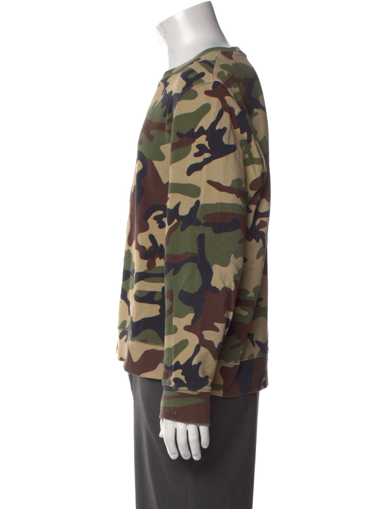 Sandro Camouflage Print Crew Neck Sweatshirt