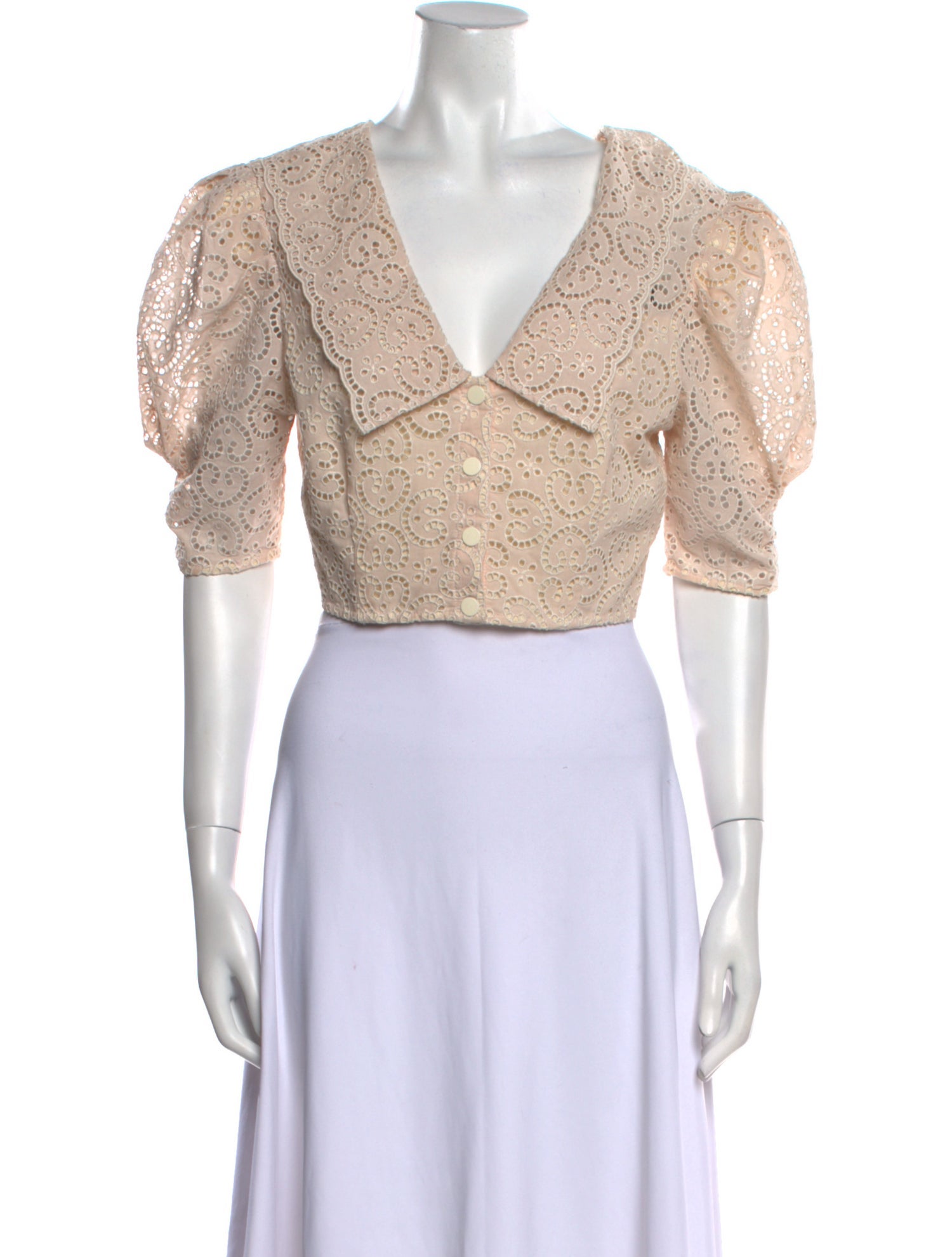 Sandro Short Sleeve Crop Top