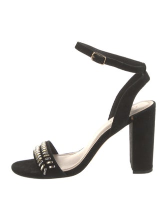 Sandro Suede Studded Accents Sandals