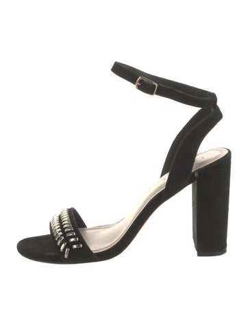 Sandro Sandals Suede Studded Accents FR 39 | 8