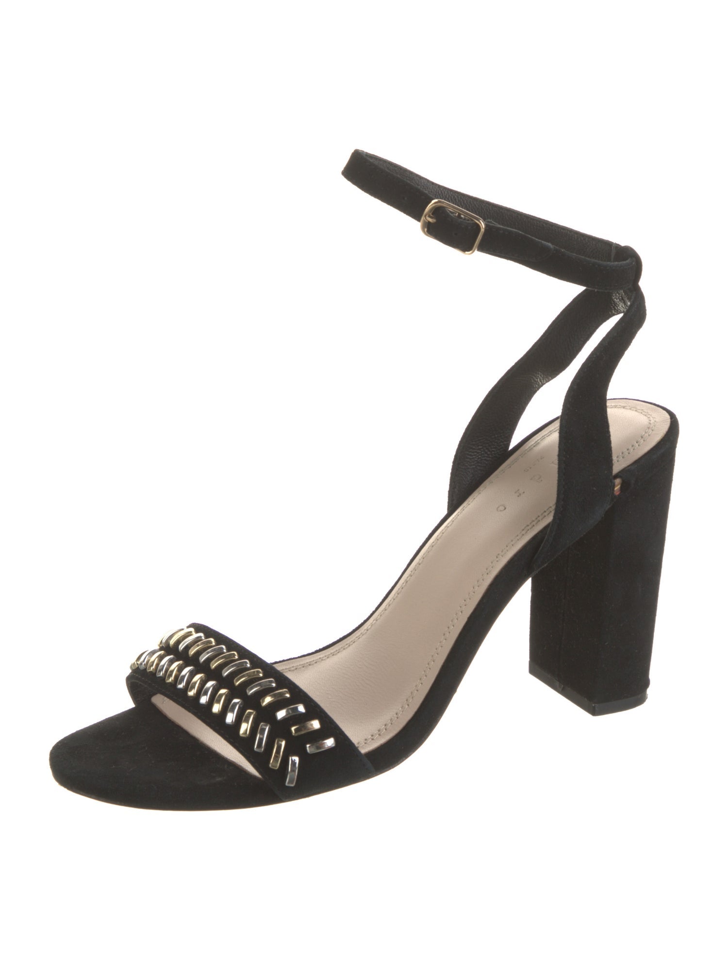 Sandro Suede Studded Accents Sandals