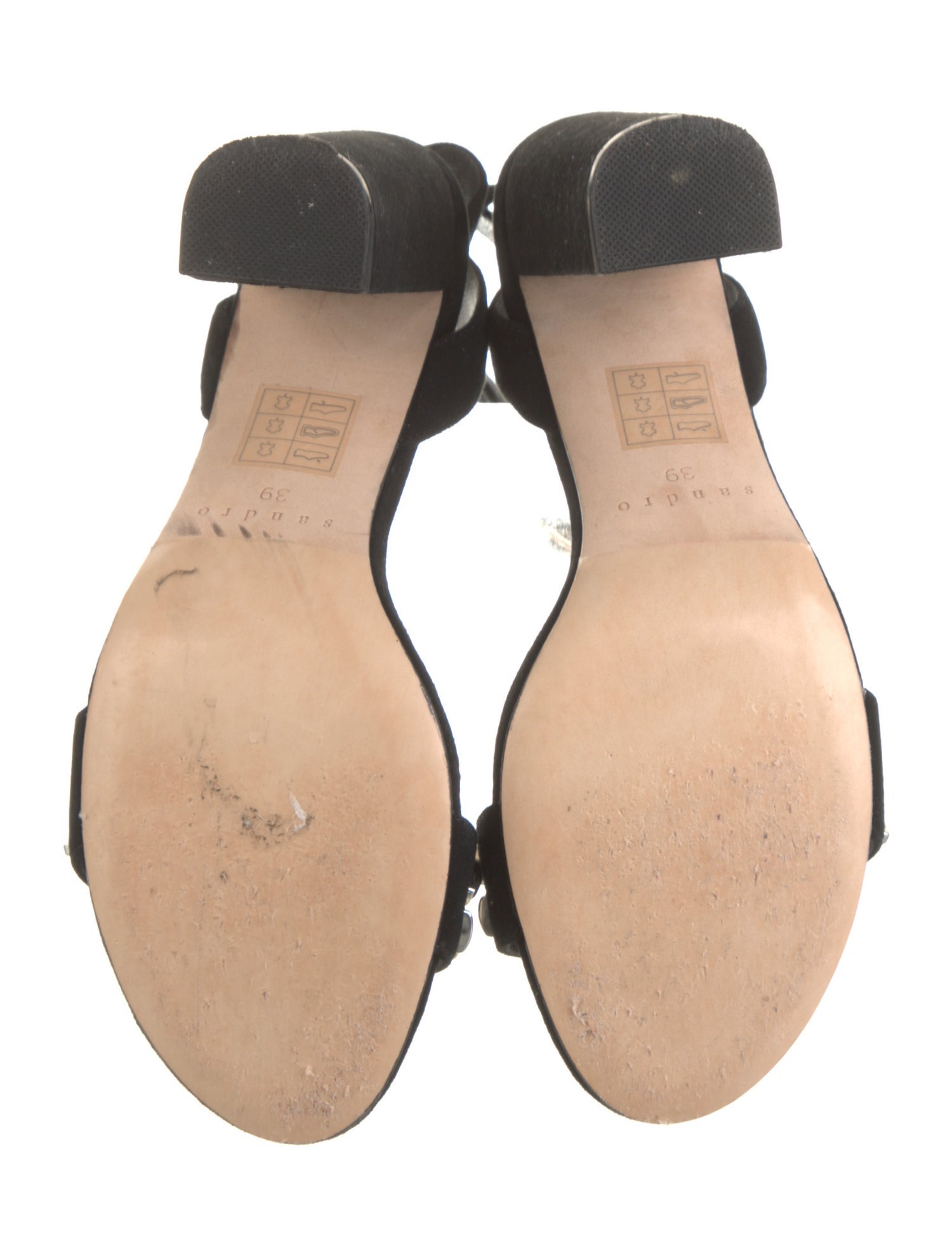 Sandro Suede Studded Accents Sandals