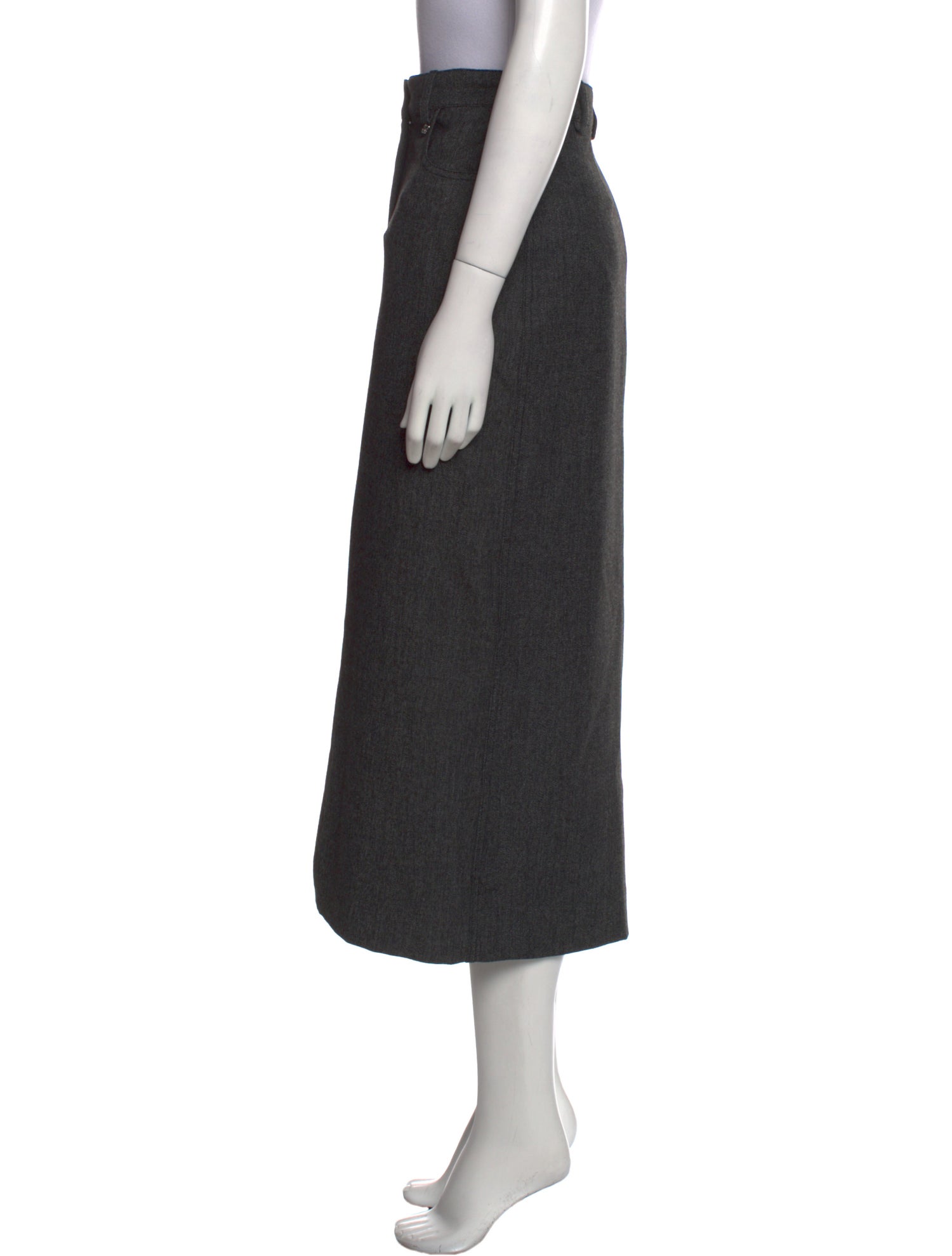 Sandro Ruffle Embellishment Midi Length Skirt