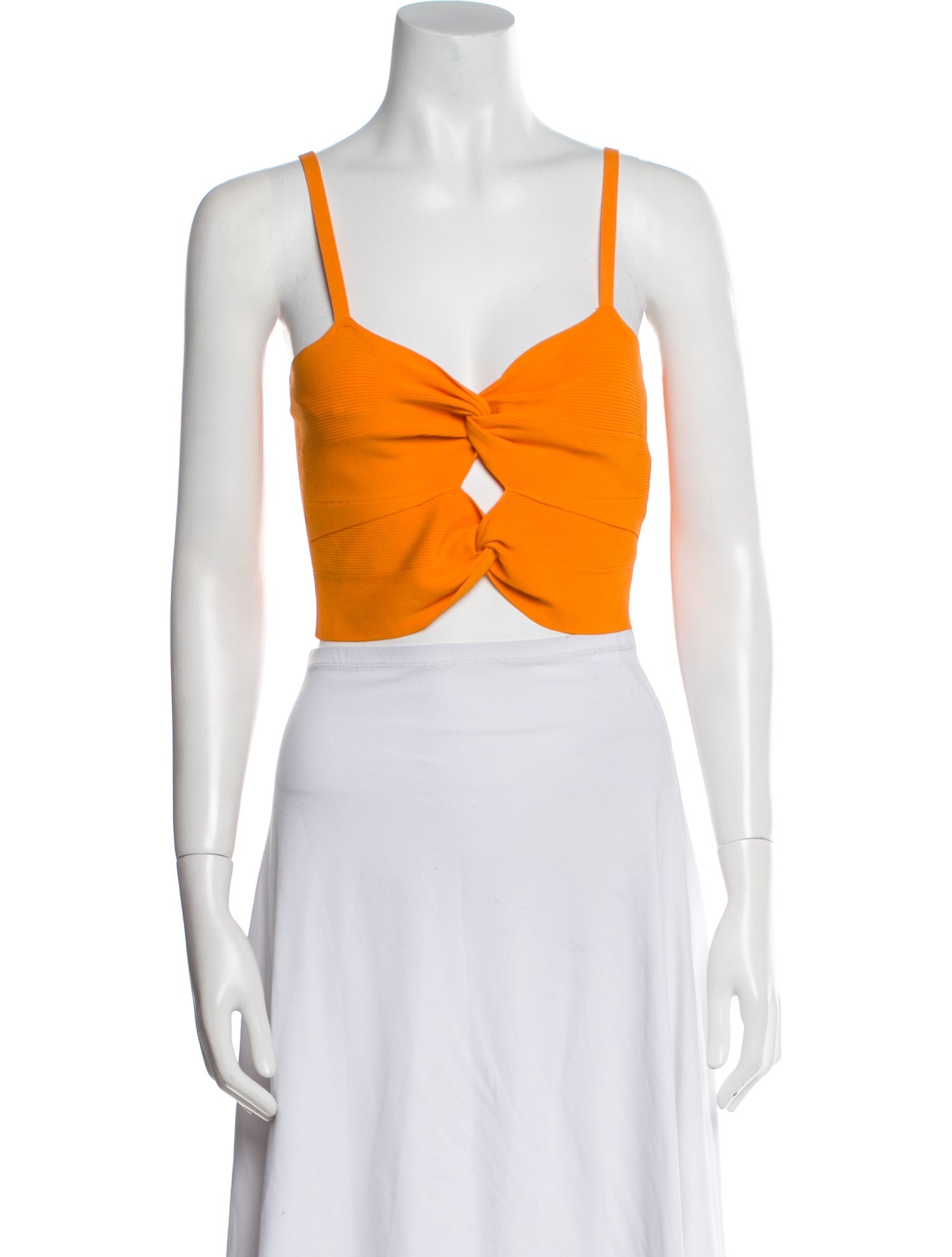 Sandro Square Neckline Sleeveless Crop Top