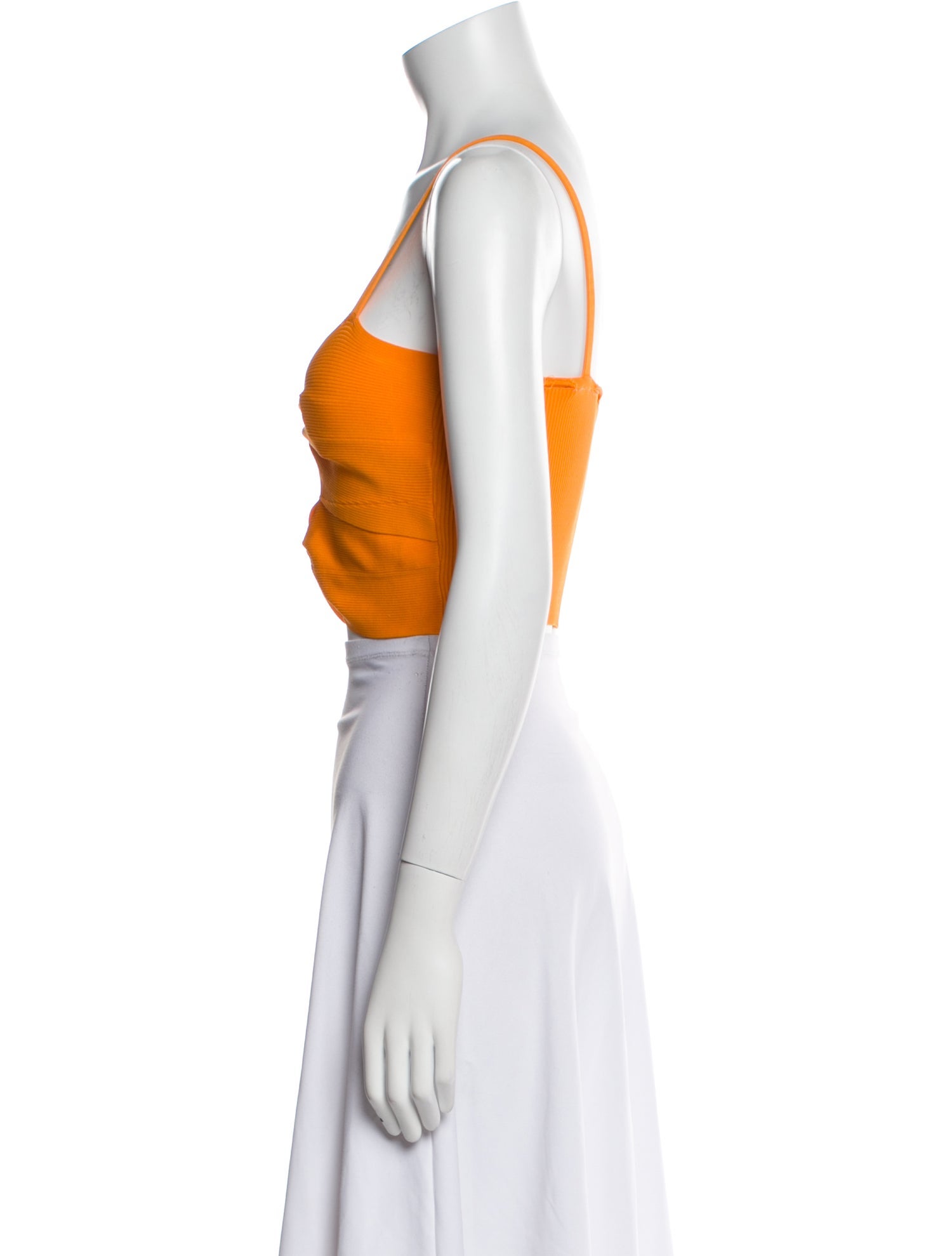 Sandro Square Neckline Sleeveless Crop Top