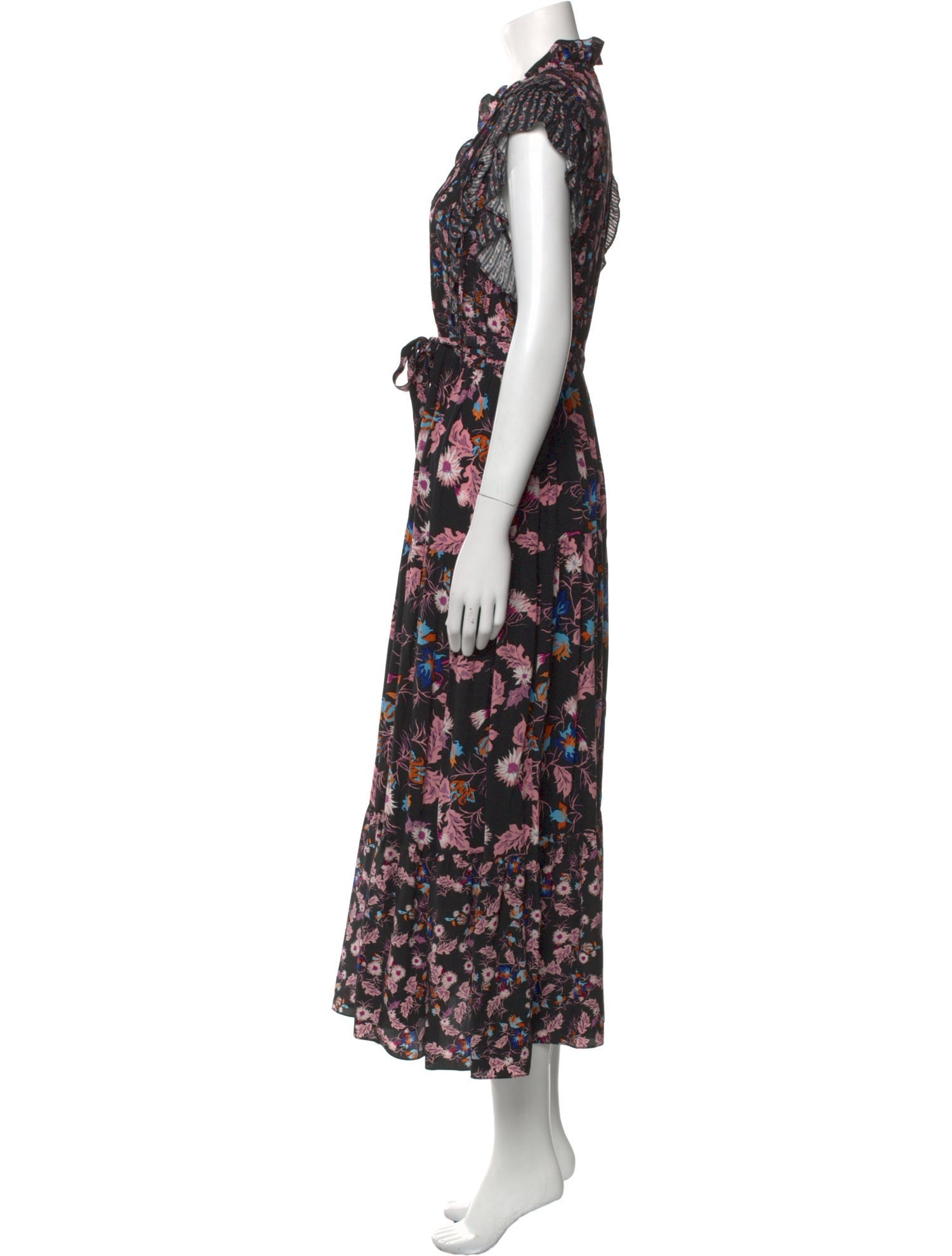 Sandro Floral Print Long Dress