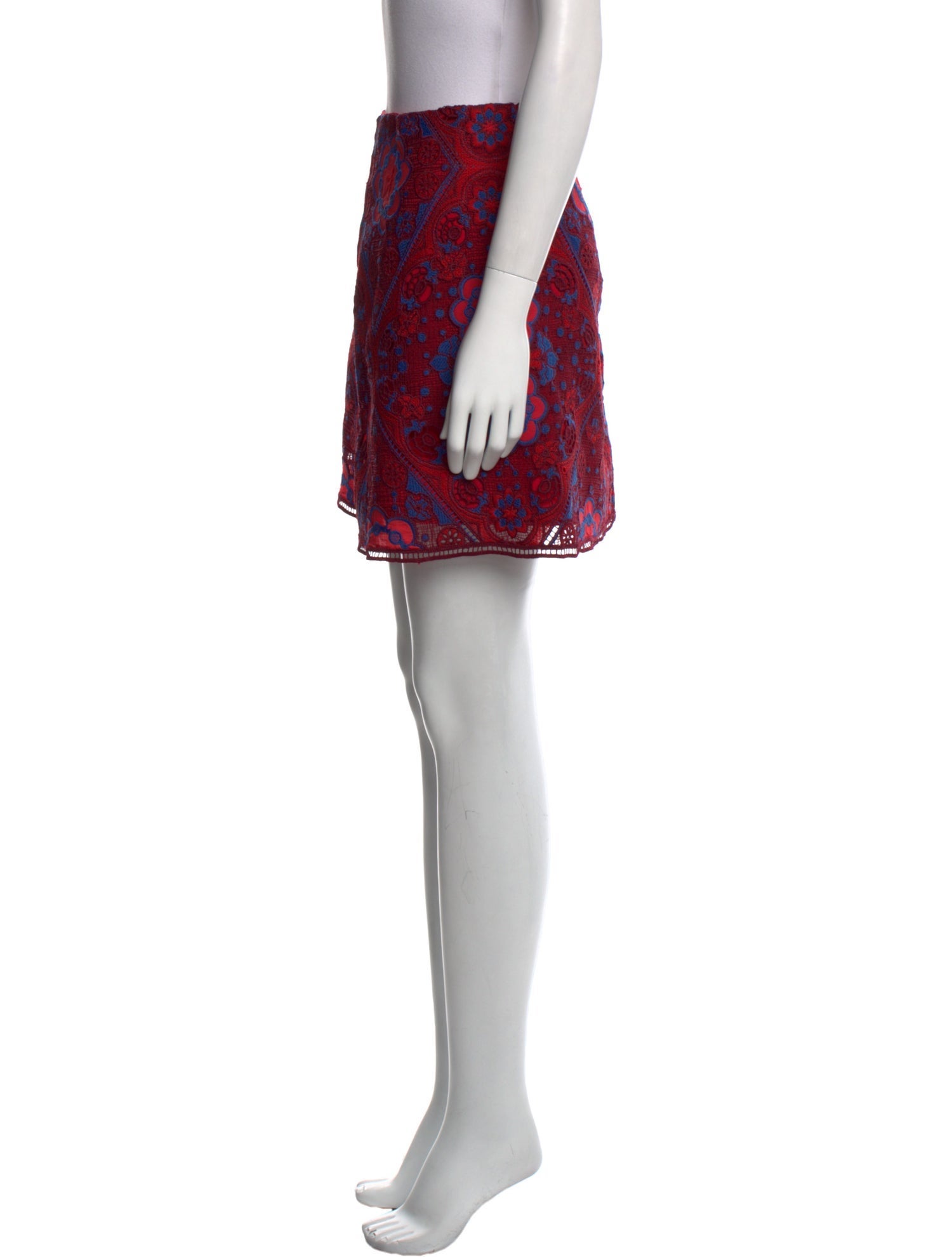 Sandro Lace Pattern Mini Skirt