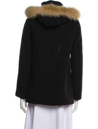 Sandro Wool Faux Fur Jacket