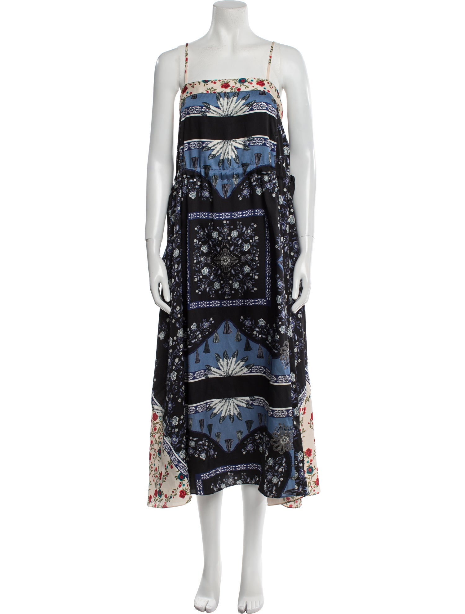 Sandro Floral Print Long Dress