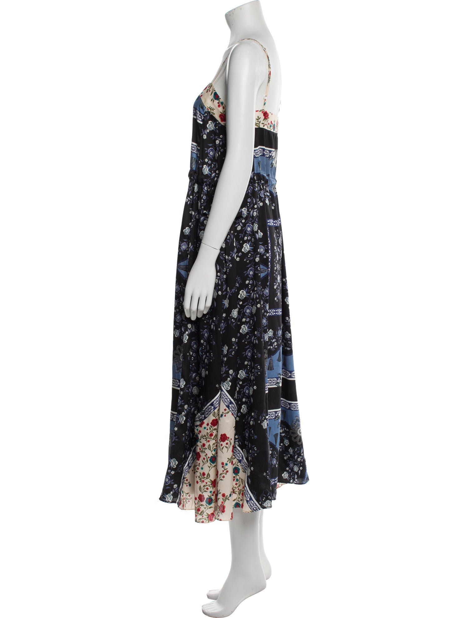 Sandro Floral Print Long Dress