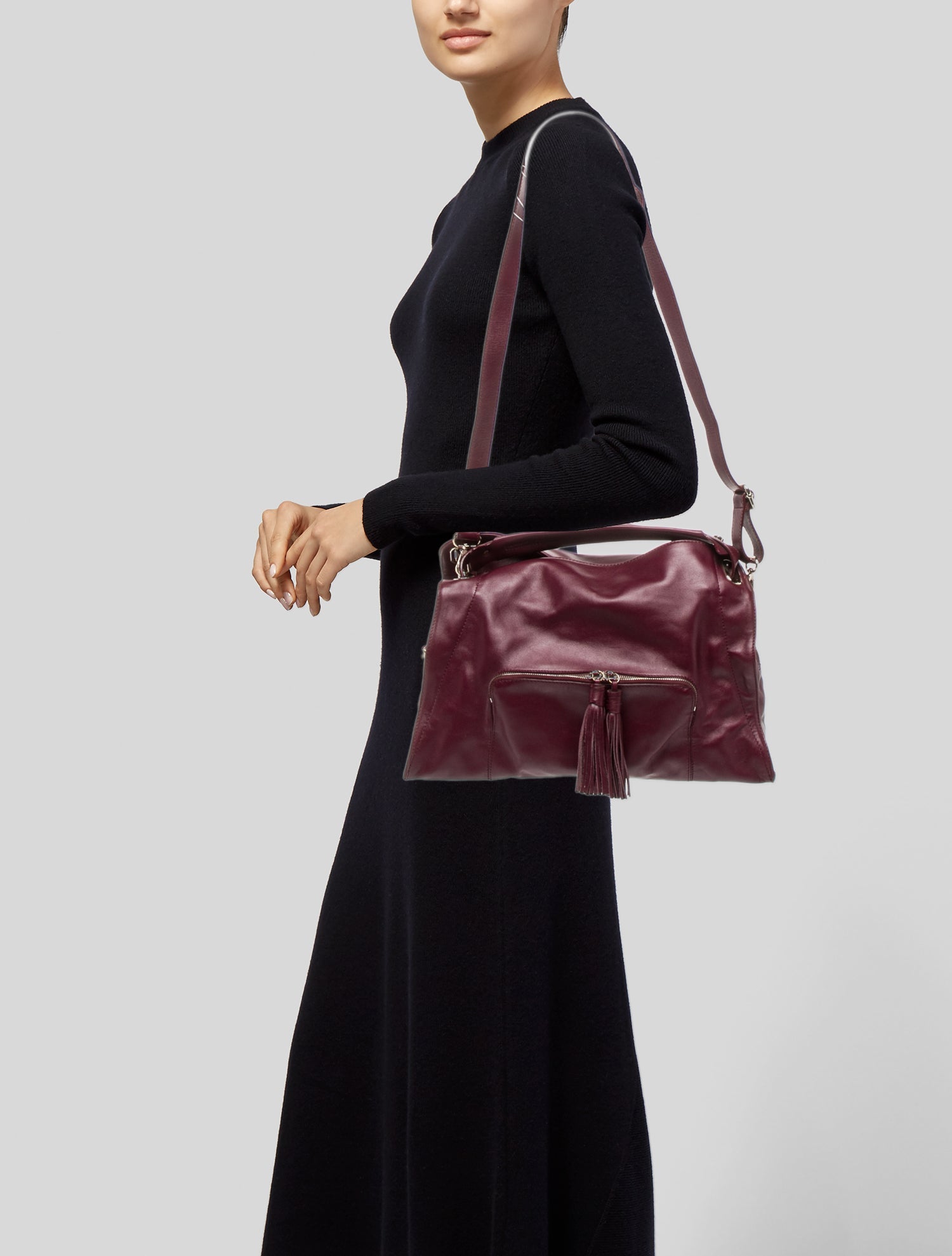 Sandro Leather Top Handle Bag