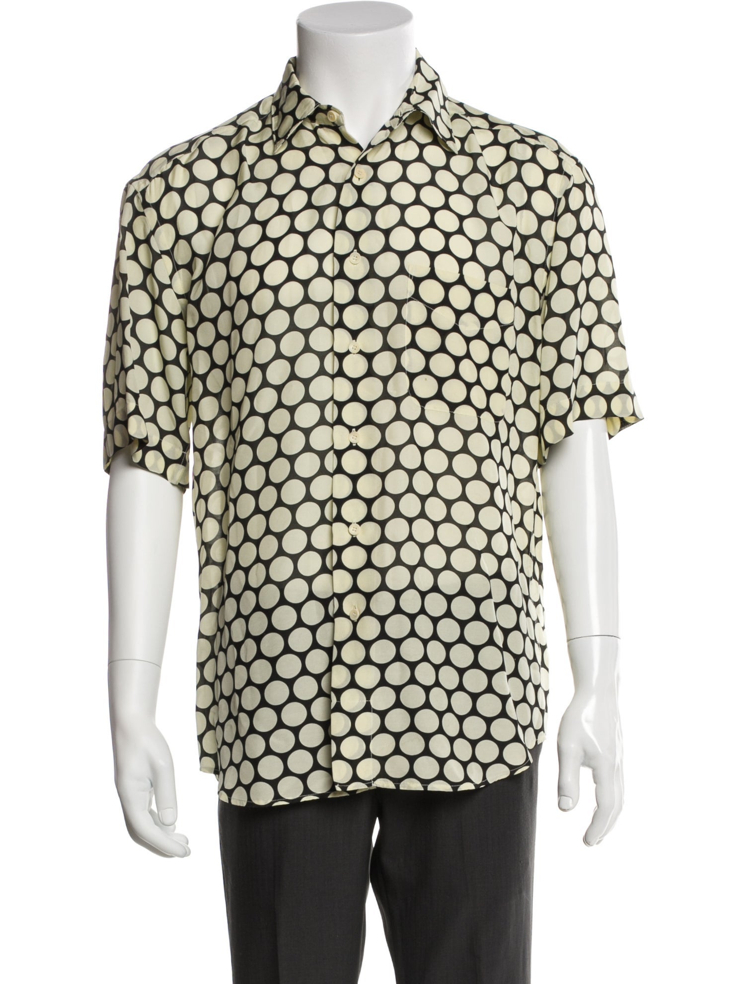 Sandro Polka Dot Print Short Sleeve Shirt