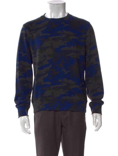 Sandro Camouflage Print Crew Neck Sweatshirt