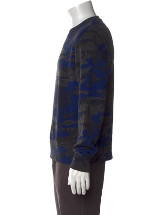 Sandro Camouflage Print Crew Neck Sweatshirt