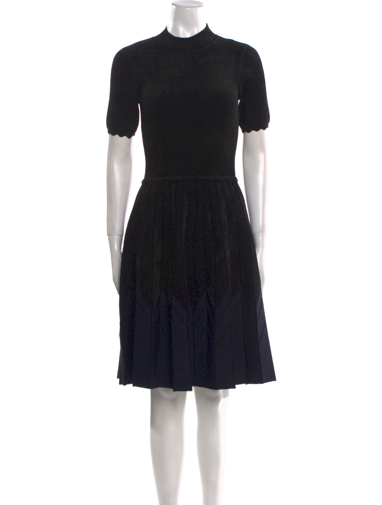 Sandro Mock Neck Knee-Length Dress