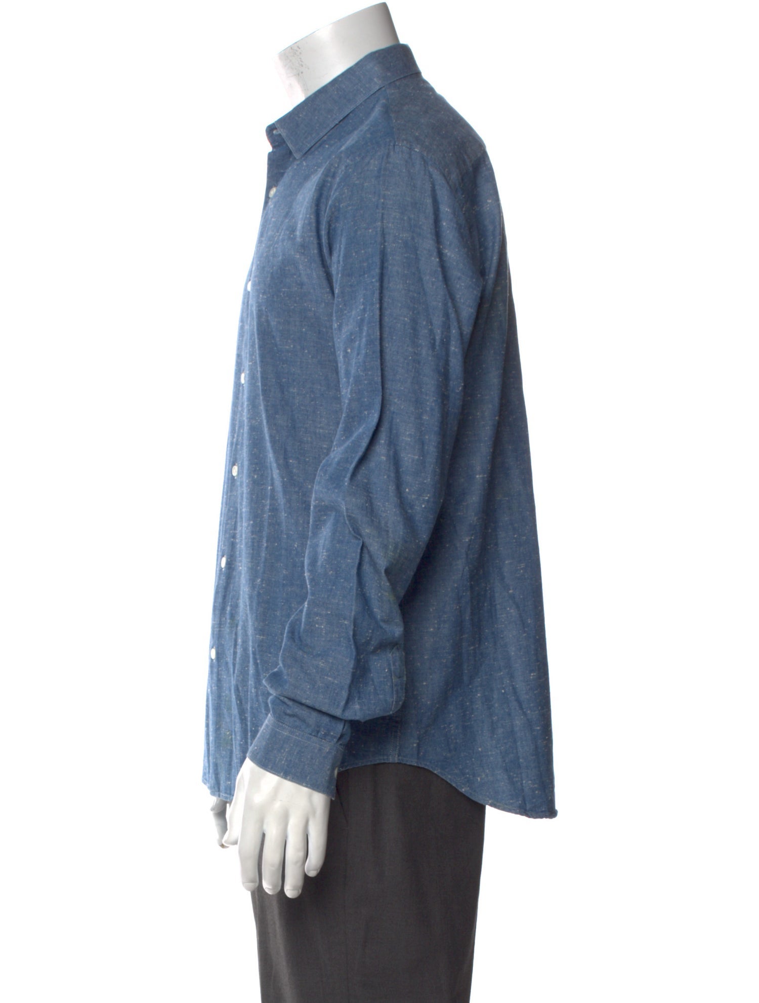 Sandro Long Sleeve Denim Shirt