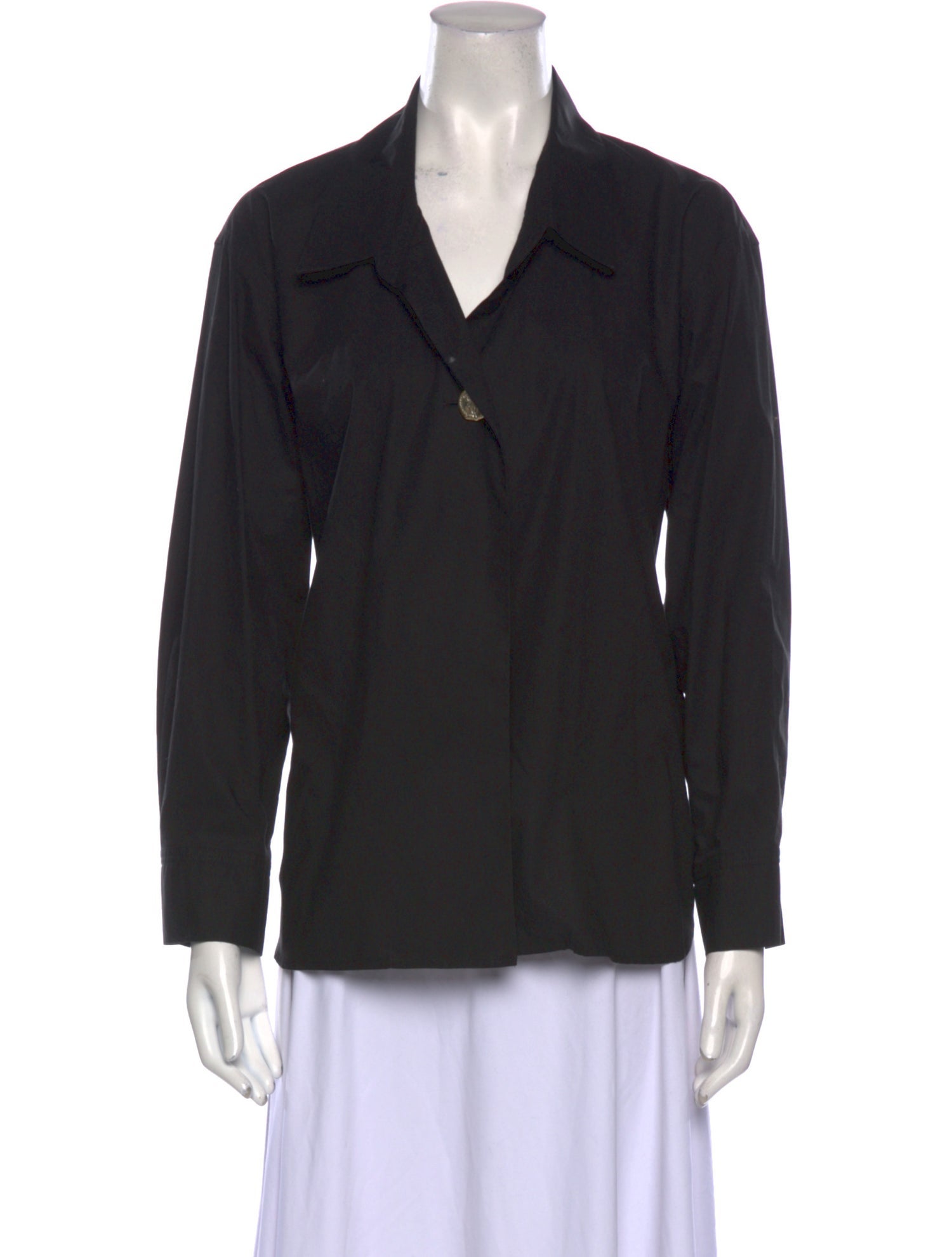 Sandro Long Sleeve Button-Up Top